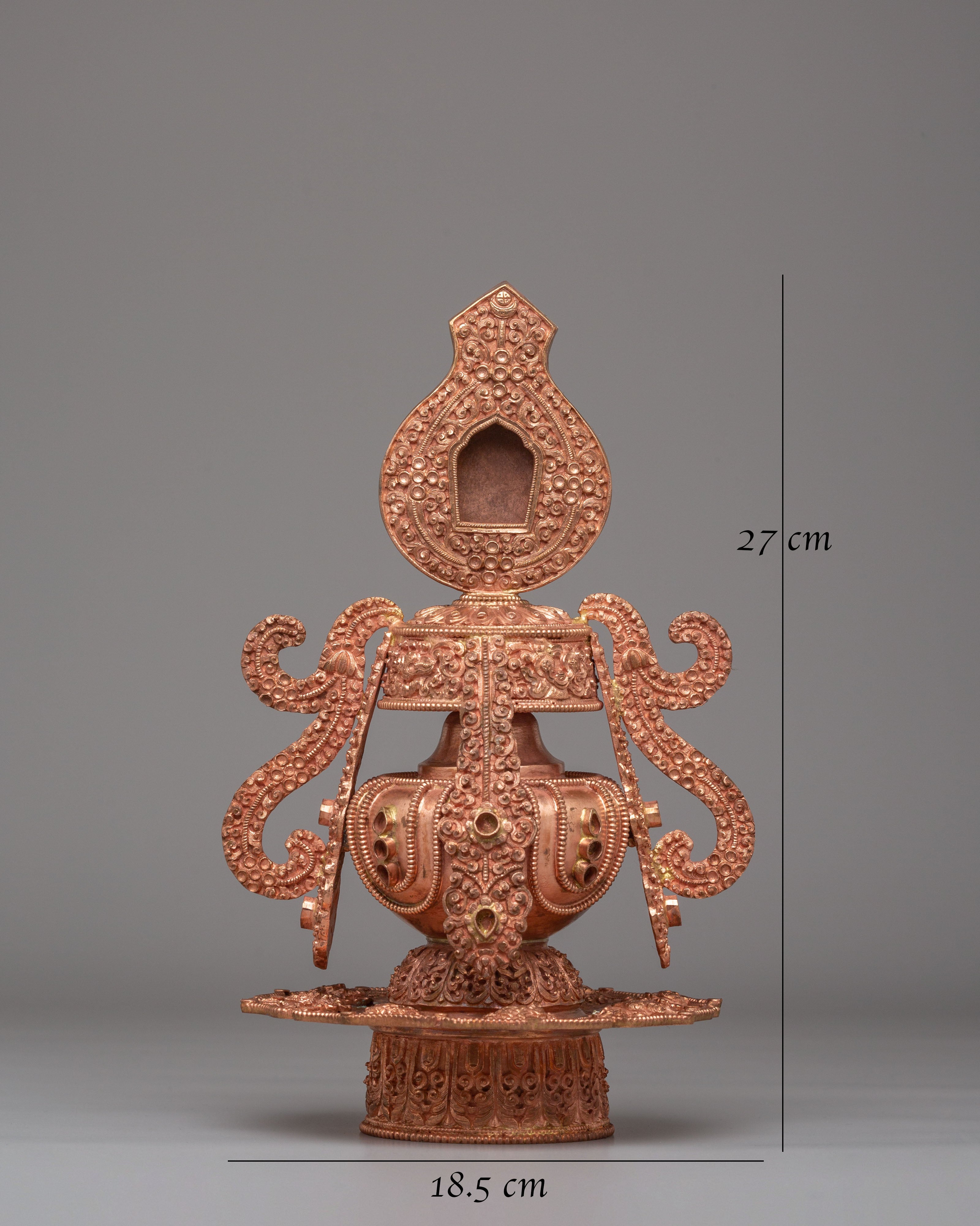 Handmade Long Life Vase | Copper Body Vase for Sacred Decor