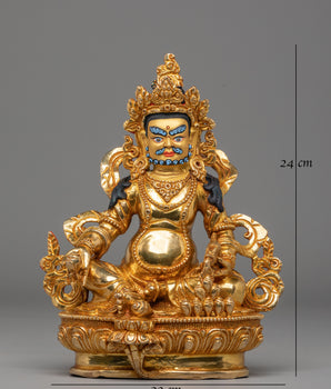 Handcrafted Copper Artwork of Dzambhala