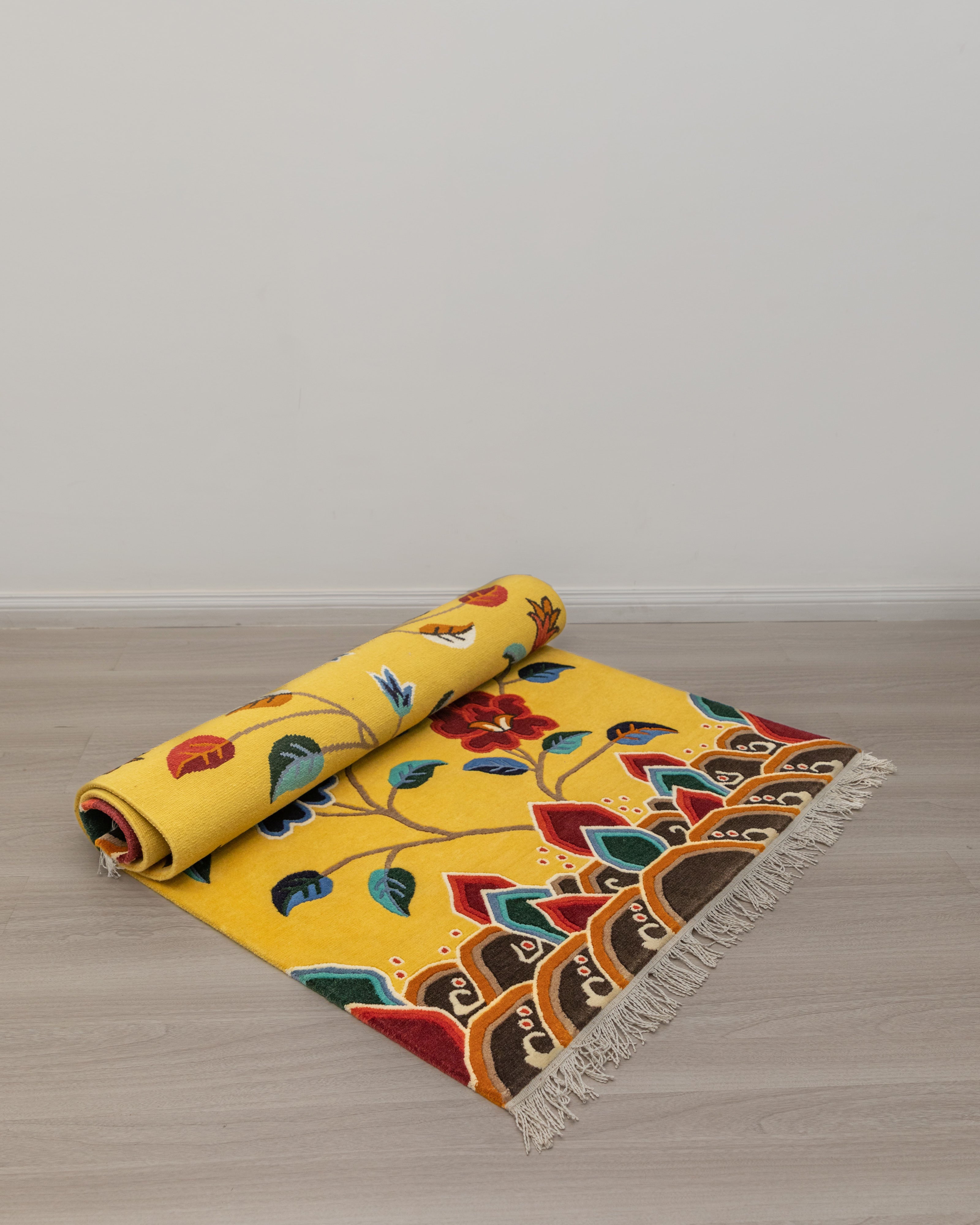 Handcrafted Floral Rug | Sacred Home Decor
