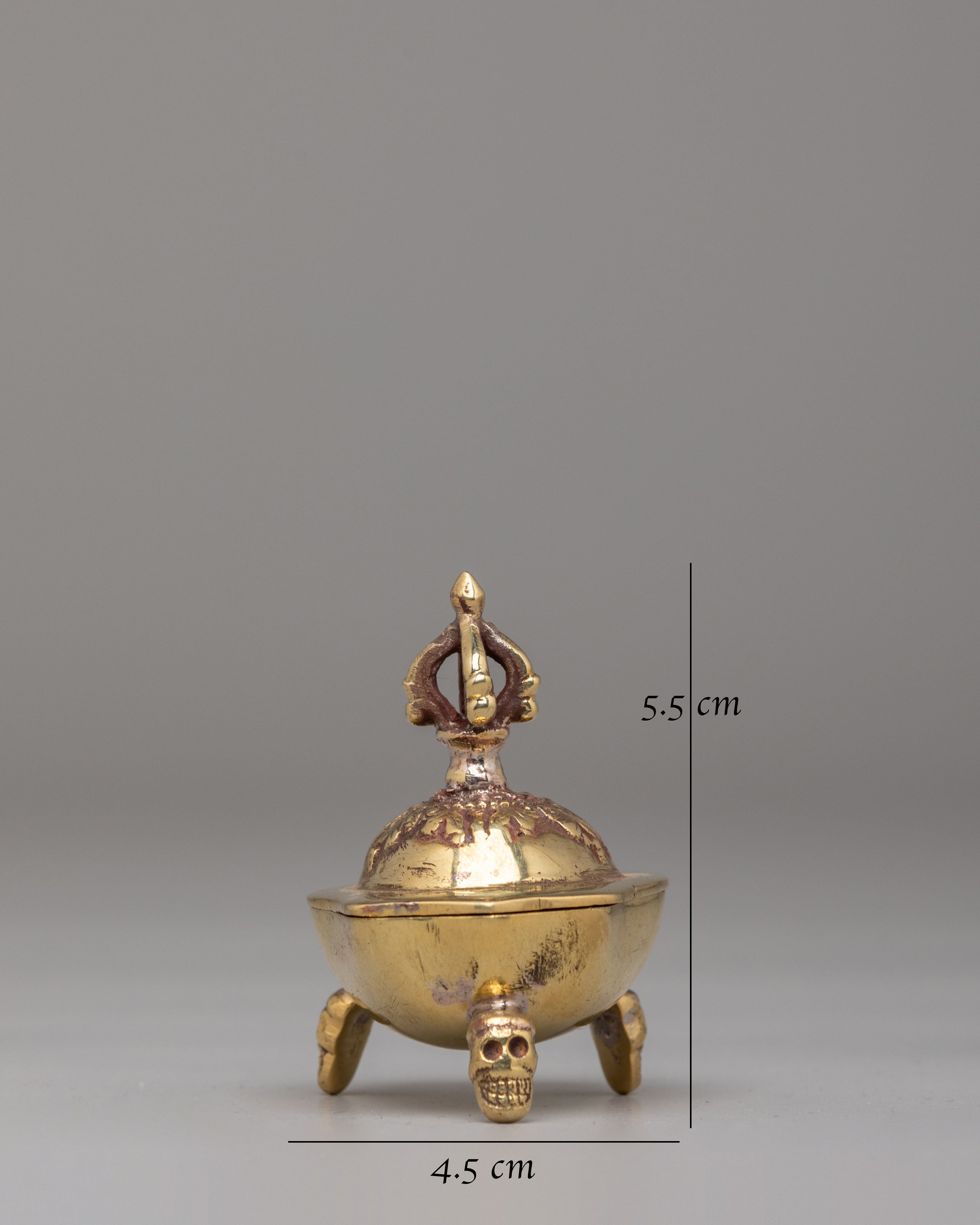 Spiritual Kapala for Meditation Altar | Brass Buddhist Ritual Vessel