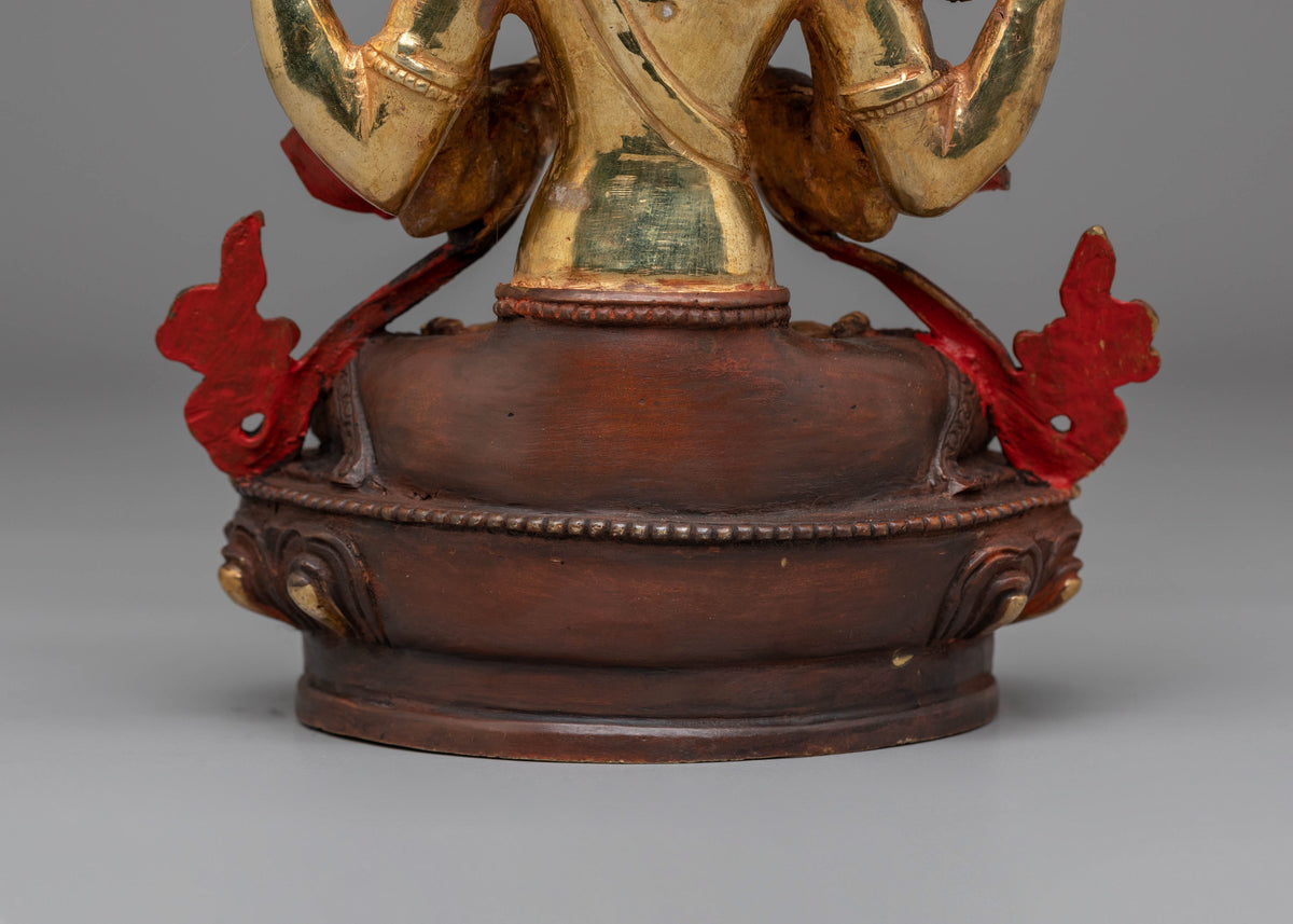 Chenrezig Handcrafted Tibetan Sculpture | Spiritual Decor for Meditation & Blessings