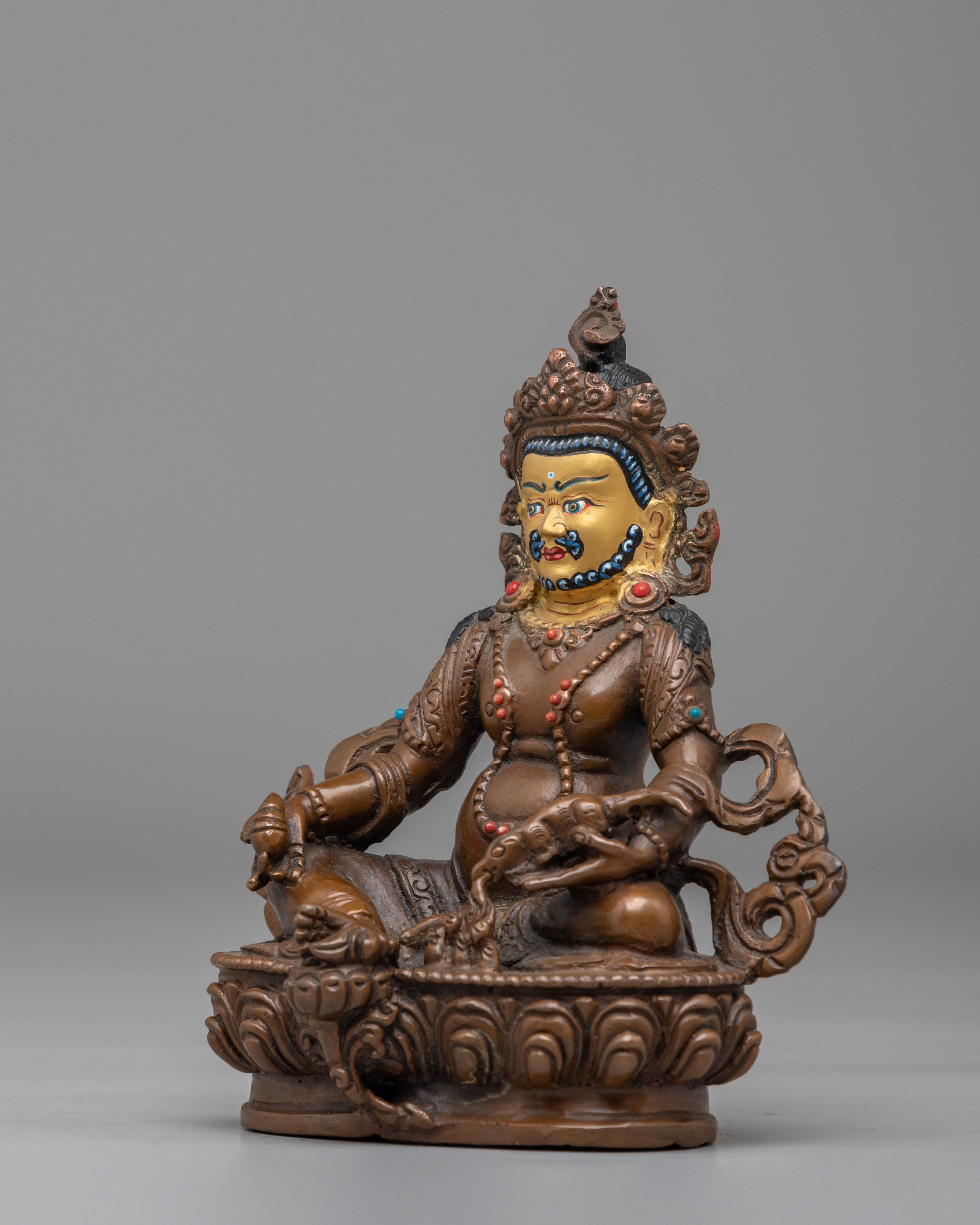 Traditional Dzambhala Sculpture | Wealth Deity Statue