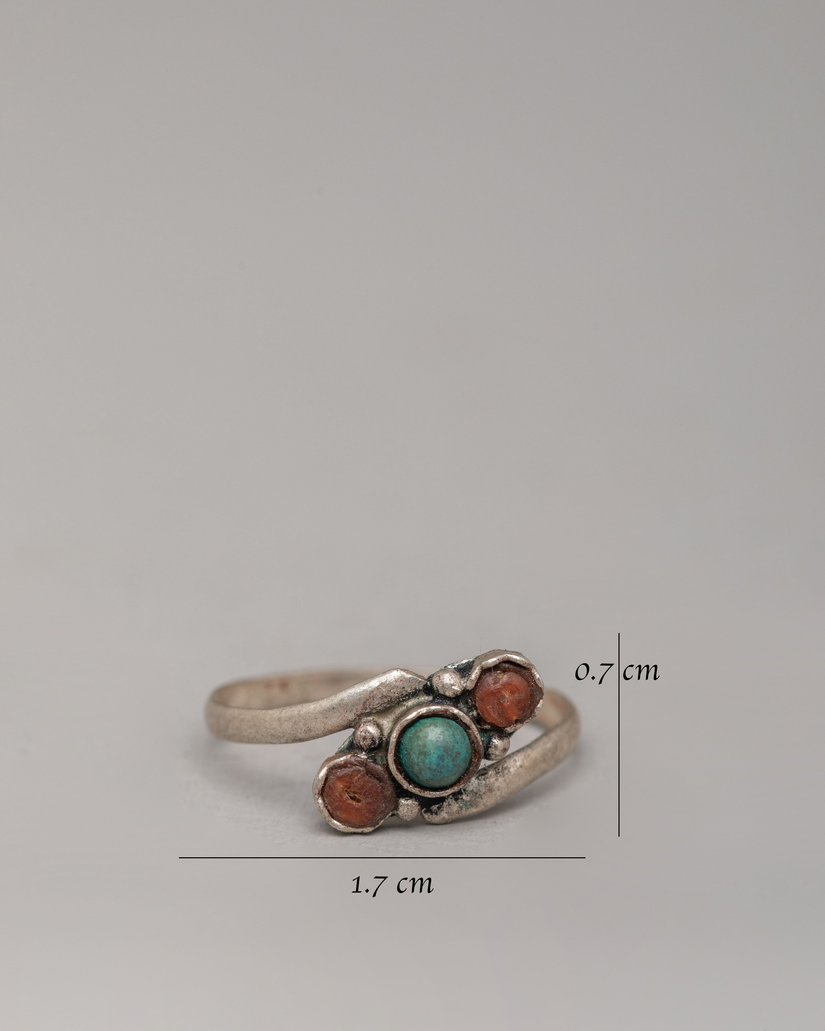 Handcrafted Himalayan Ring | Natural Stone Zircon Jewelry