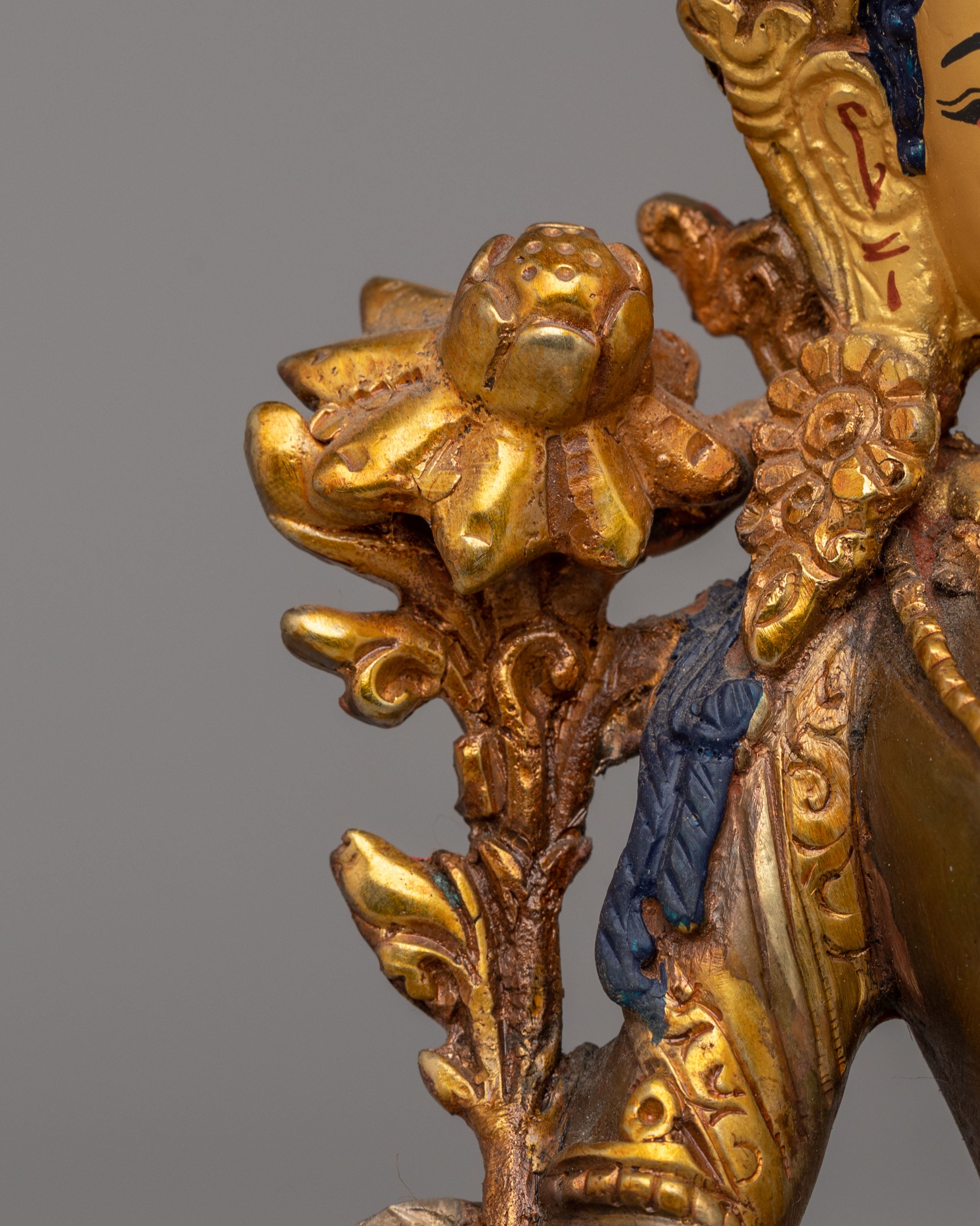Himalayan White Tara Statue for Altar | Oxidized Copper Body