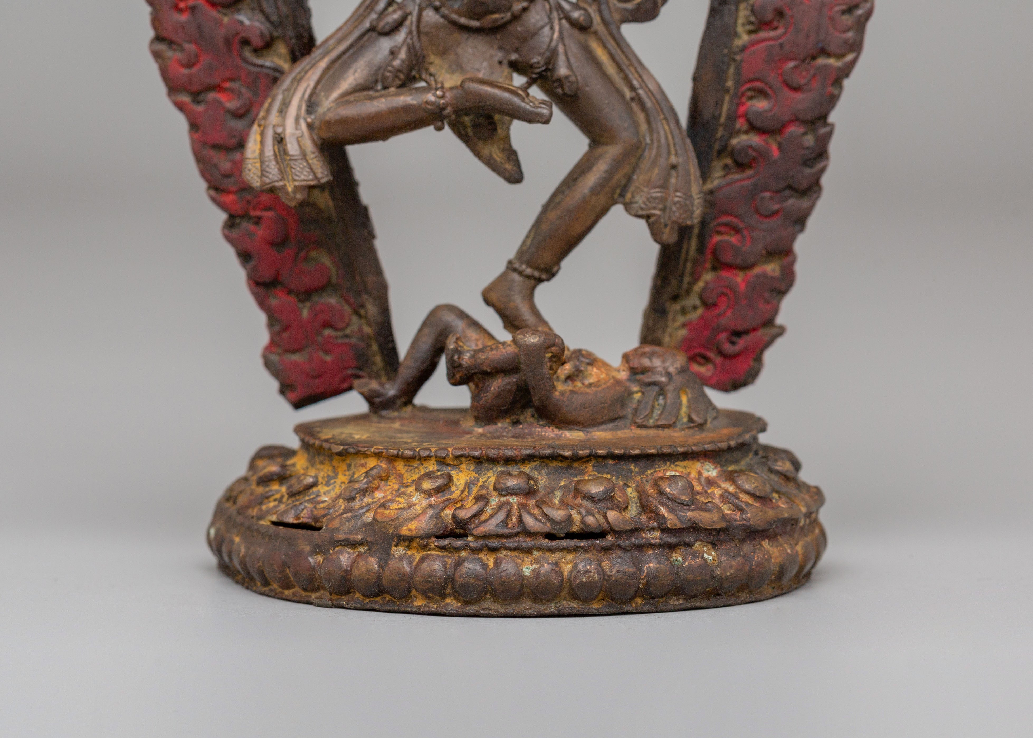 Simhamukha Statue for Spiritual Practice | Lion-Headed Deity Figurine