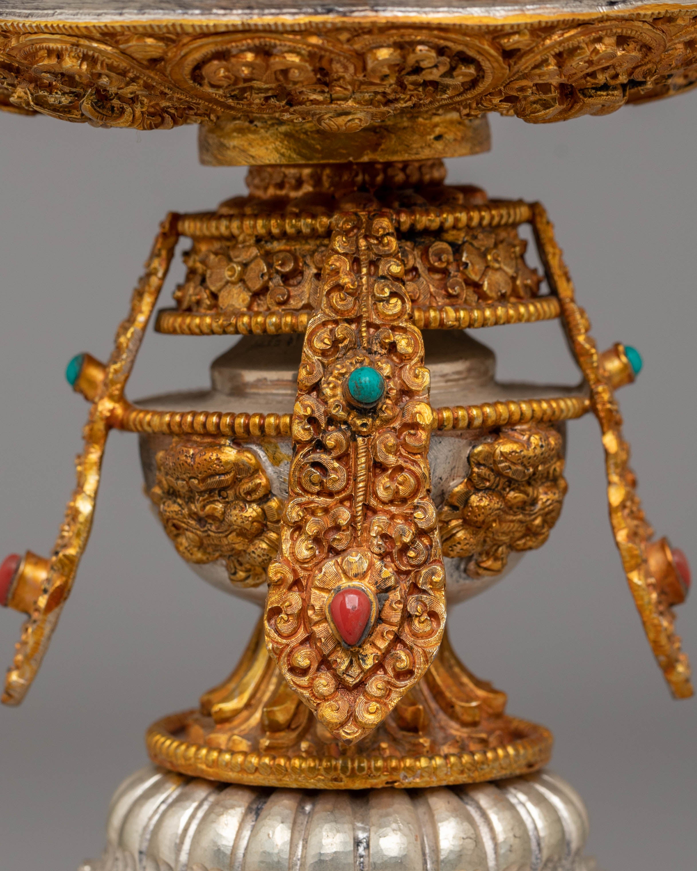 Tibetan Ritual Butter Lamp Set | Offering Lamps for Meditation & Puja