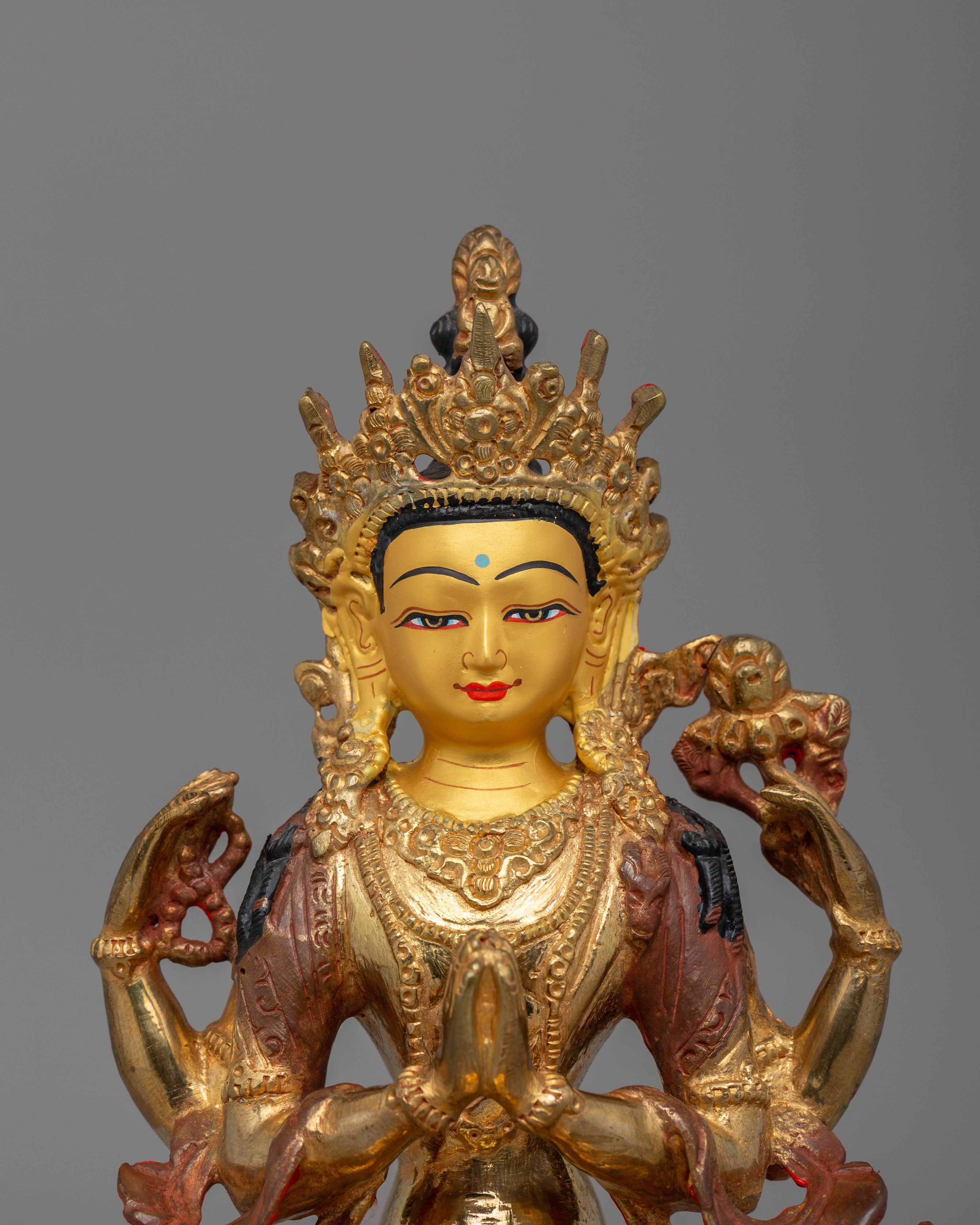 Sacred Chenrezig Statue for Altar | Tibetan Bodhisattva Statue