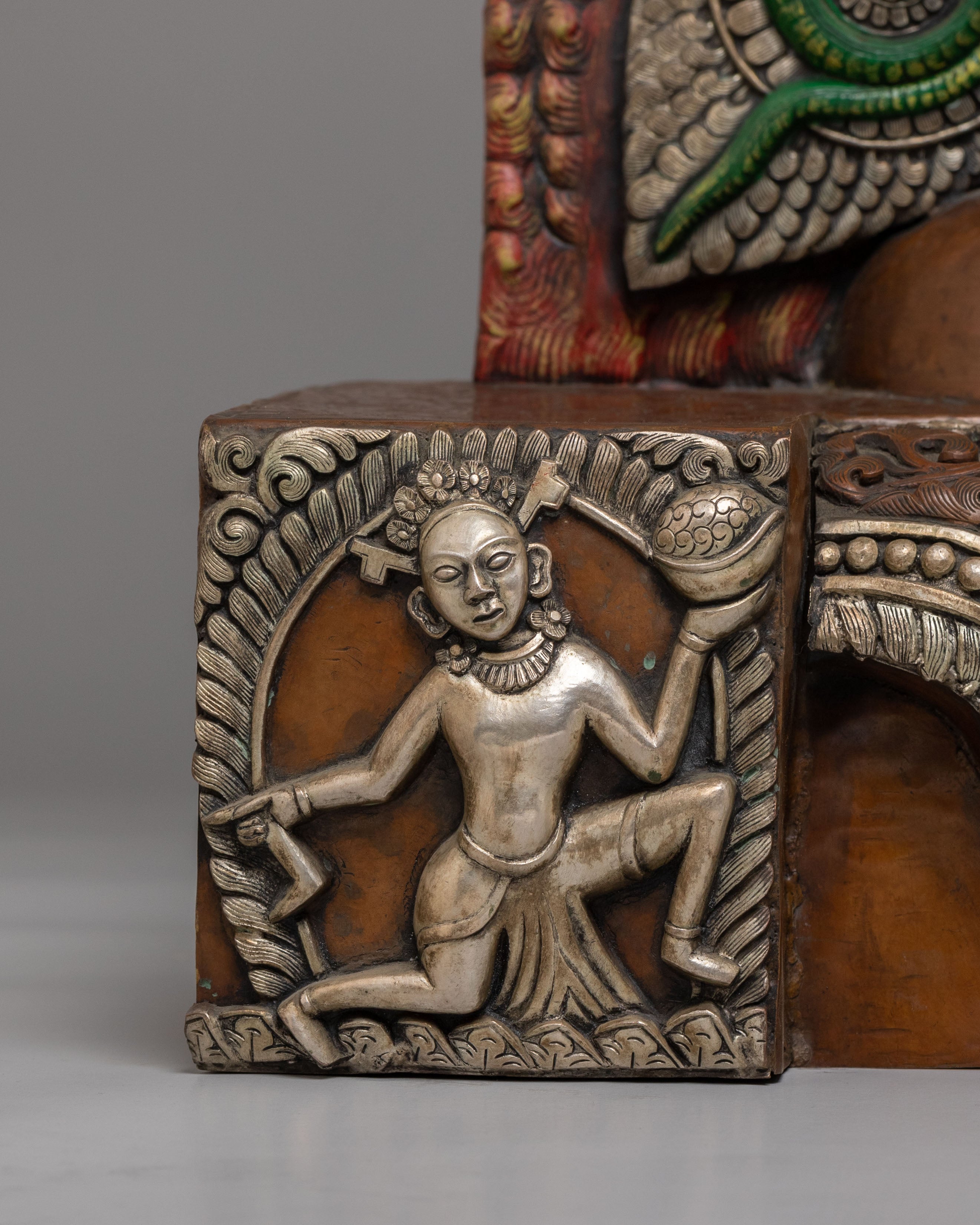 Handcrafted Bhairav Wall Sculpture: A Divine Protector for Your Space