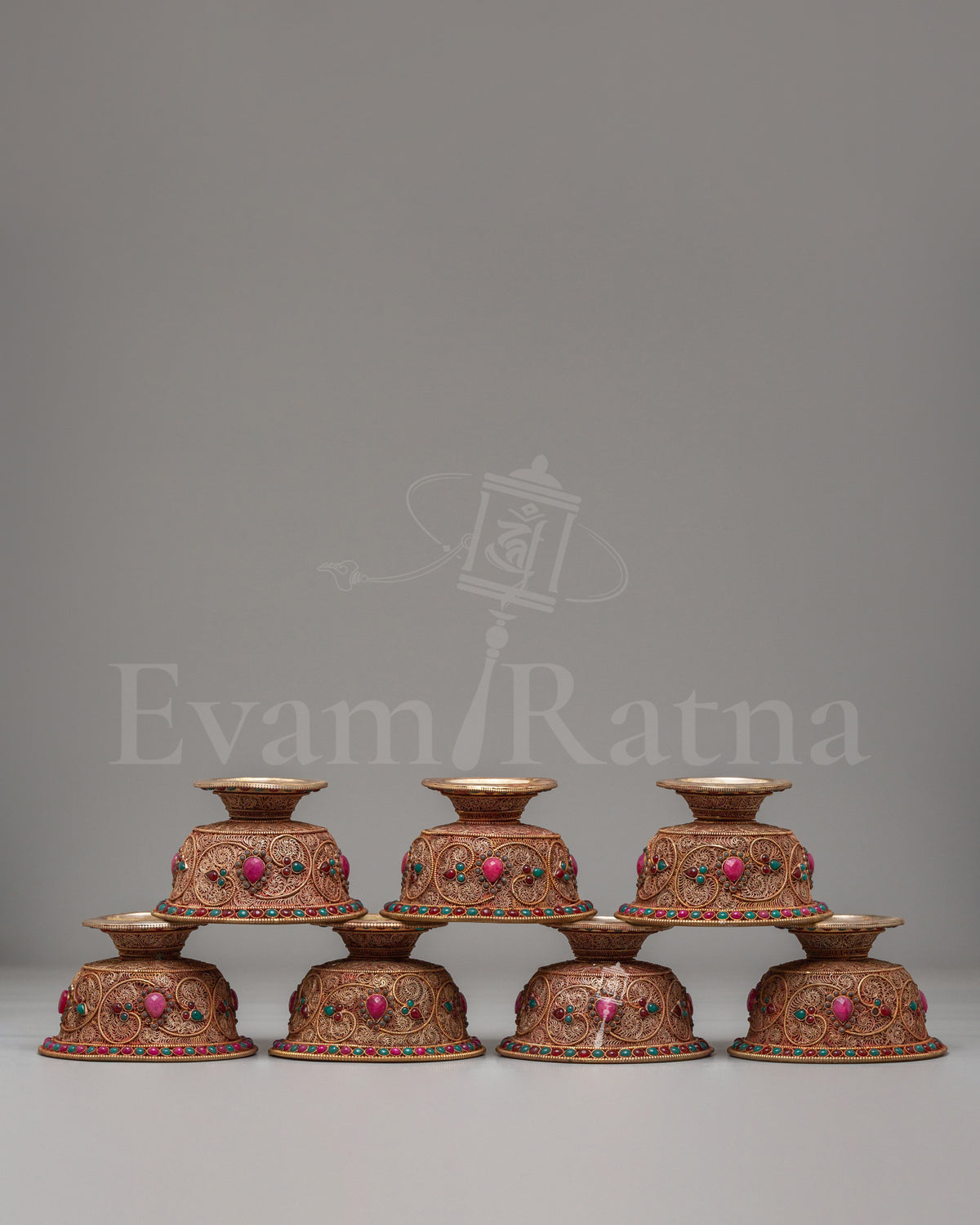 Tibetan Altar Offering Bowl Set  