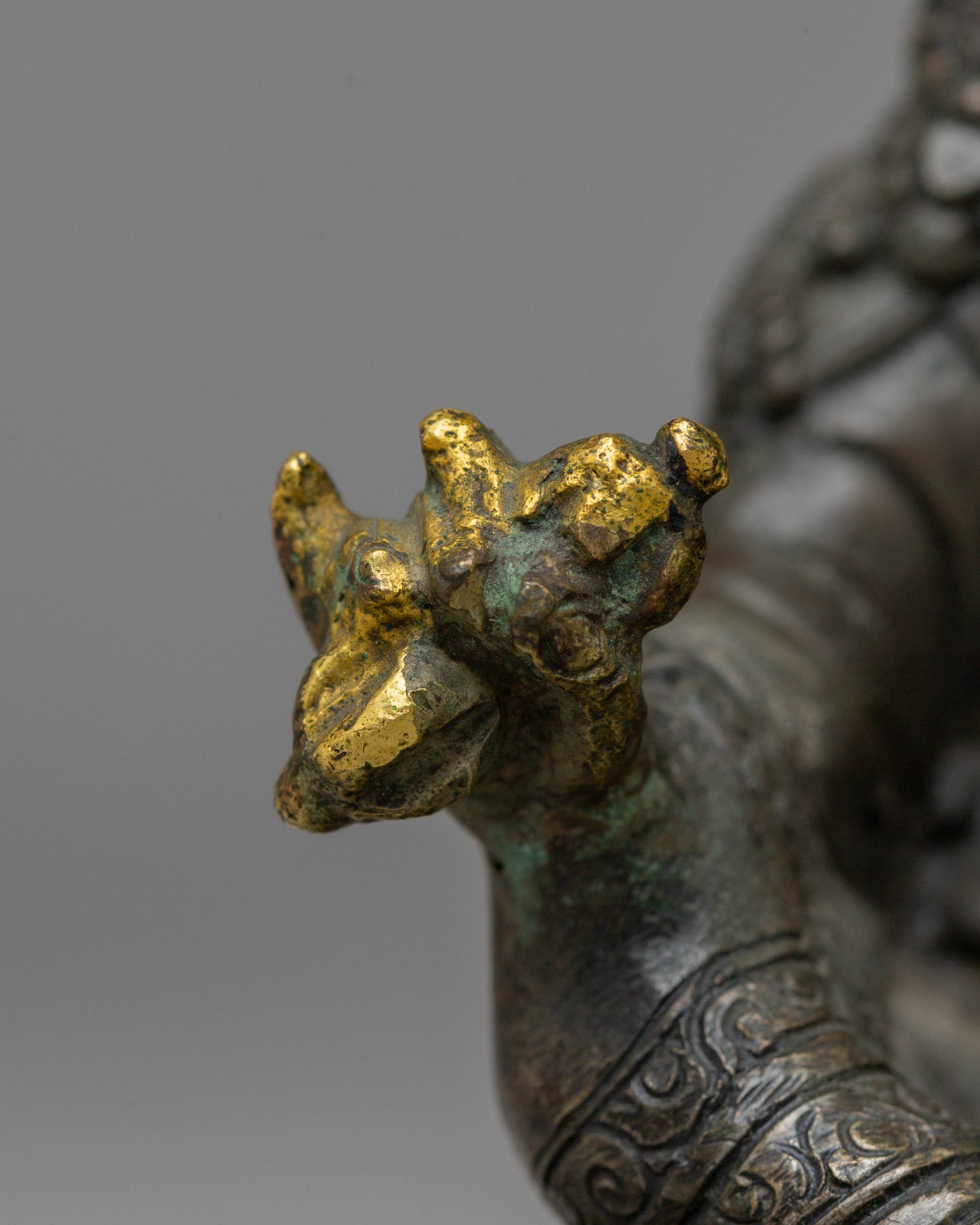 Guru Rinpoche Handmade Dark Oxidized Sculpture | The Precious Master