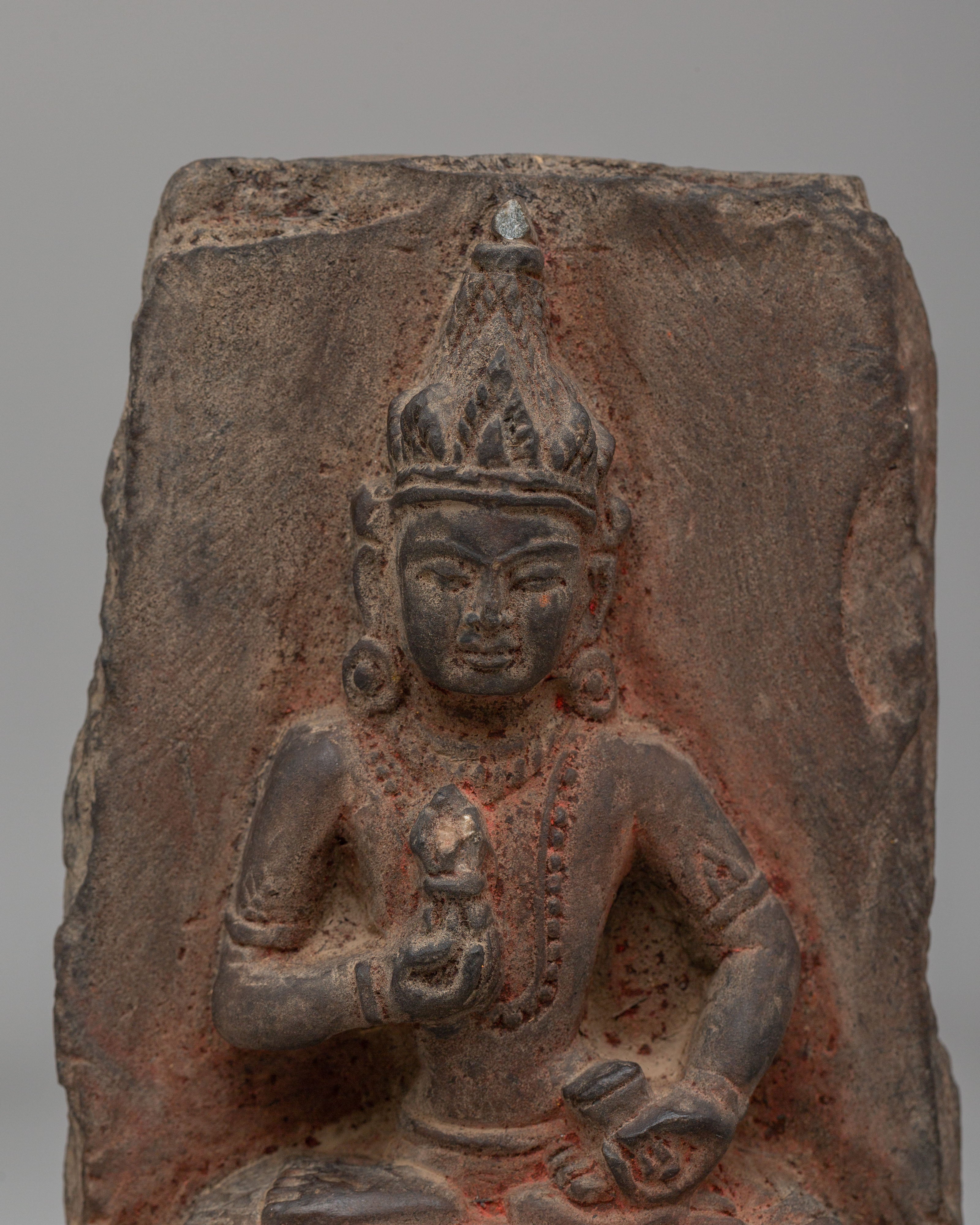 Spiritual Vajrasattva Deity Sculpture | Buddhist Purification Deity Art