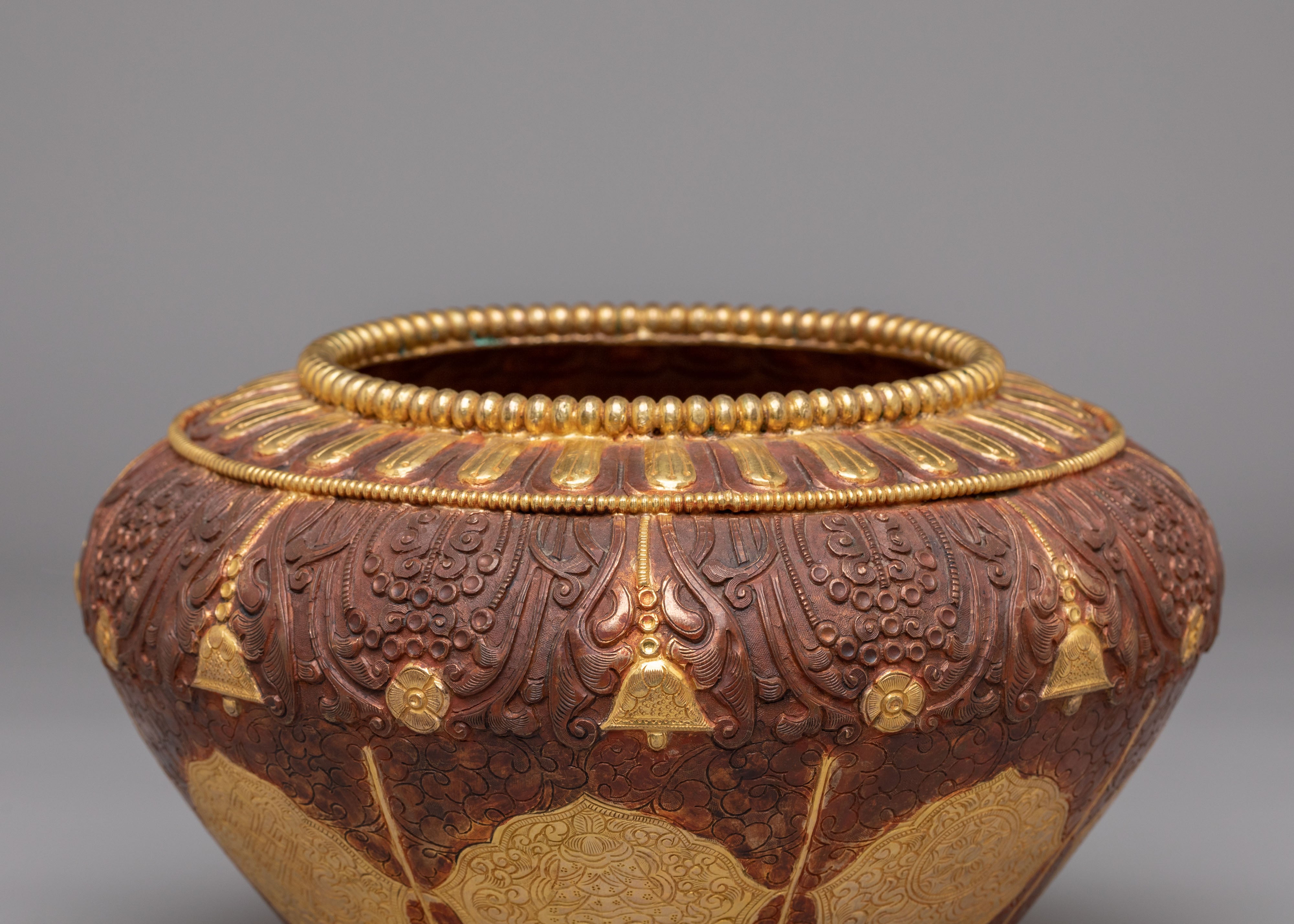Sacred Buddhist Golpa Offering Bowl | Handcrafted Tibetan Ritual Vessel for Spiritual Practice