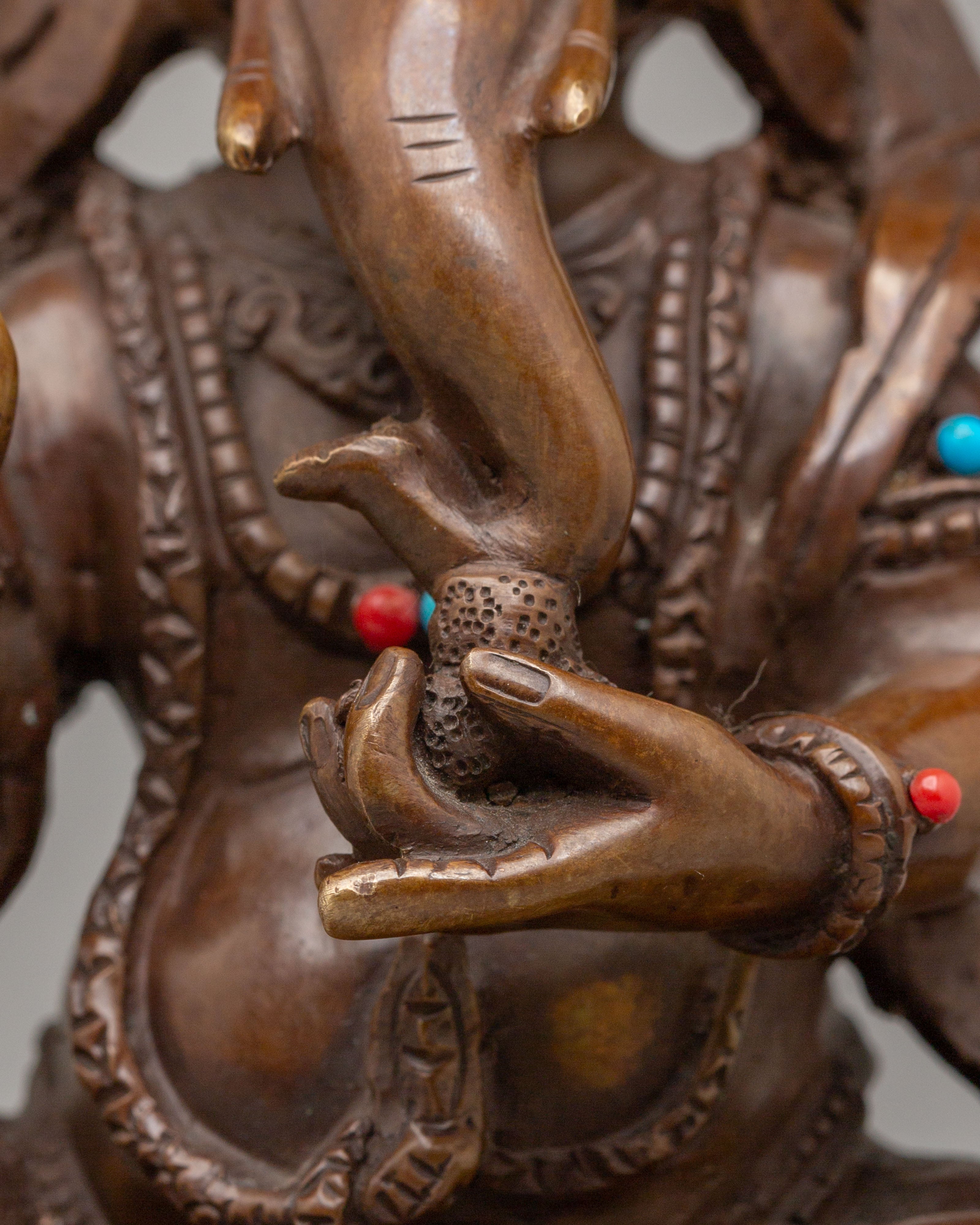 Handmade Ganesha Spiritual Statue | Hindu Deity of Prosperity & Wisdom