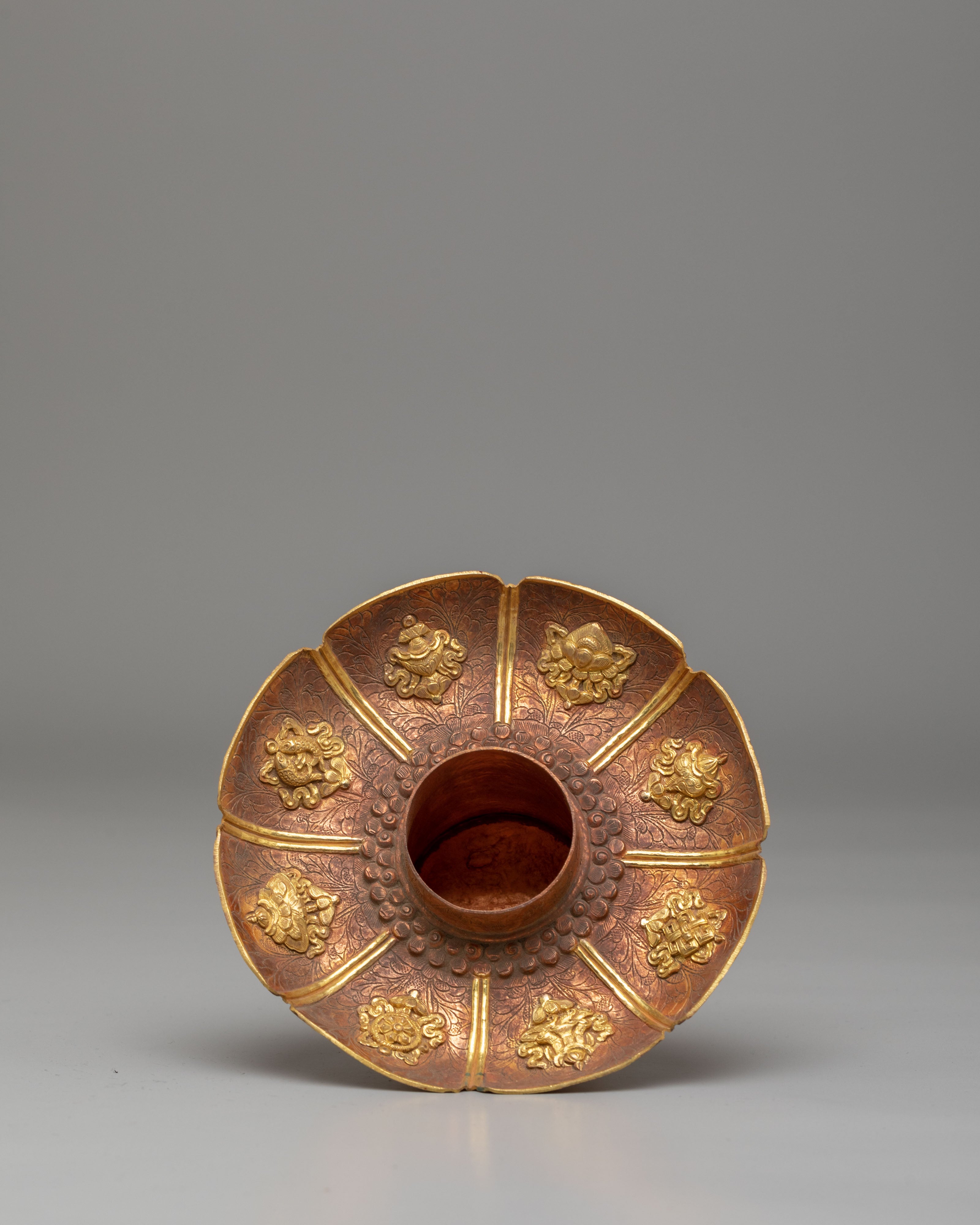 Tibetan Tea Cup Cover Set | Handcrafted Copper Teapot Lid