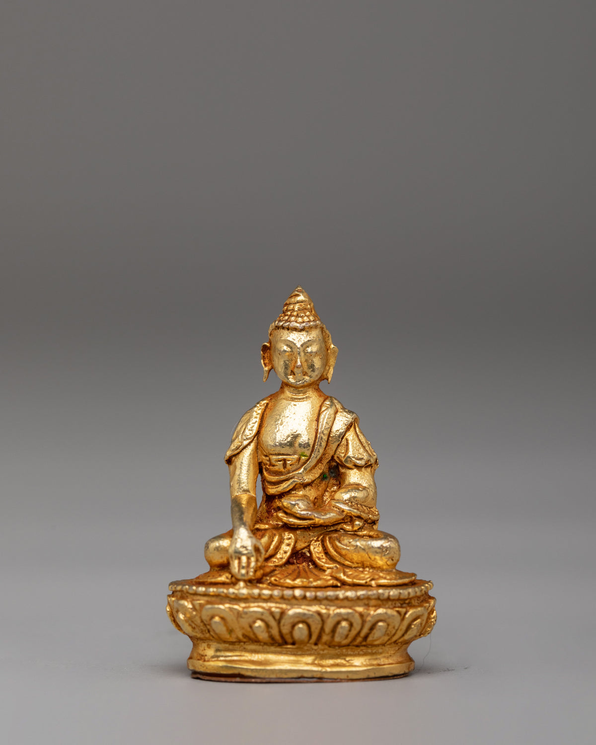 Spiritual Shakyamuni Buddha Deity Statue | Gold Plated Buddhist Altar Decor