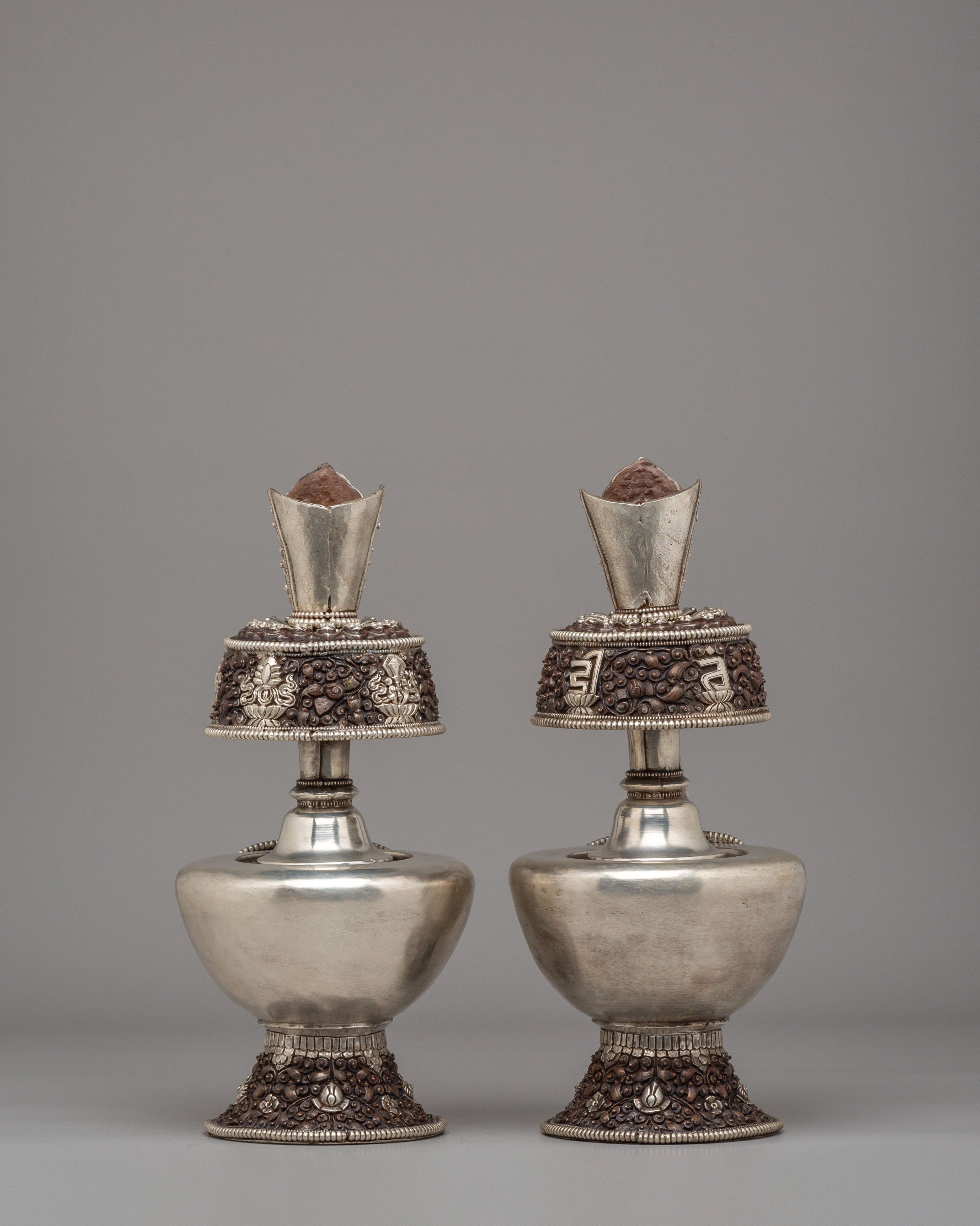 Spiritual Buddhist Ritual Bhumba Set | Sacred Tibetan Water Offerings