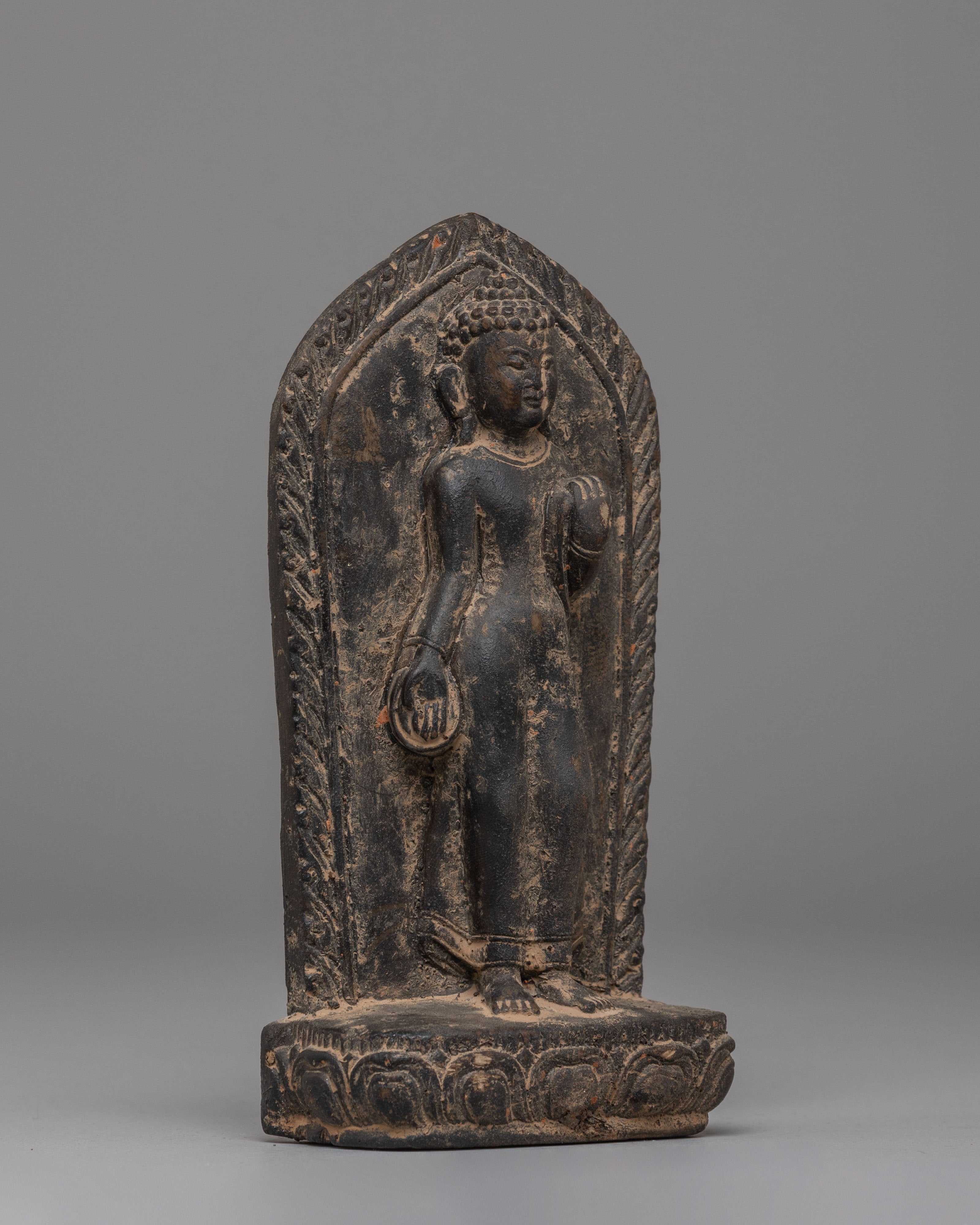 Dipankara Enlightenment Buddha Statue | Ancient Buddhist Stone Sculpture
