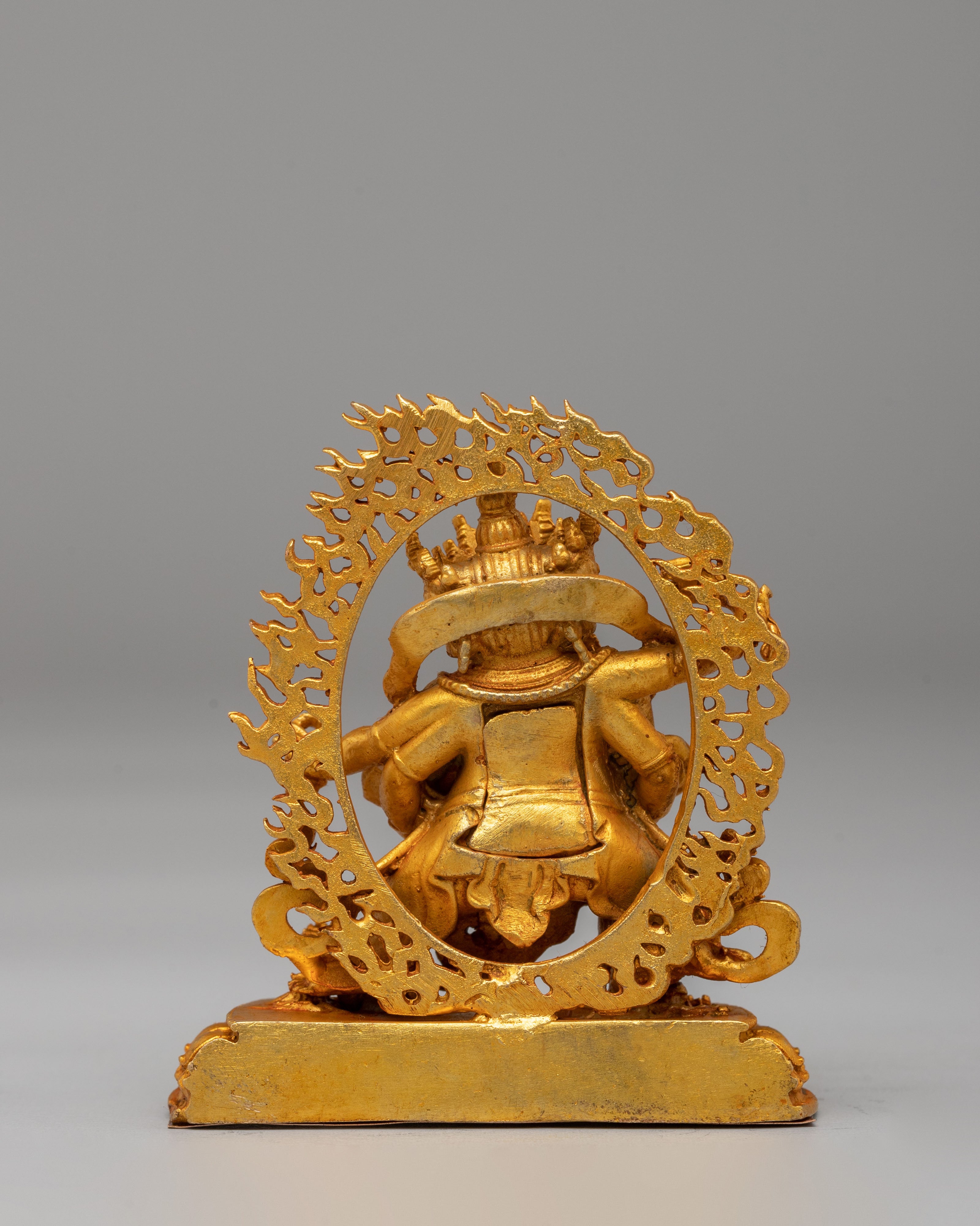 Red Dzambhala Sacred Statue | Divine Wealth Deity for Prosperity