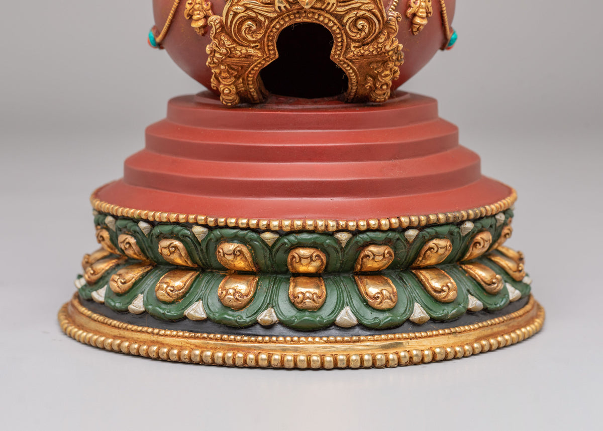 Traditional Altar Kadampa Chorten | Spiritual Decor for Meditation Spaces