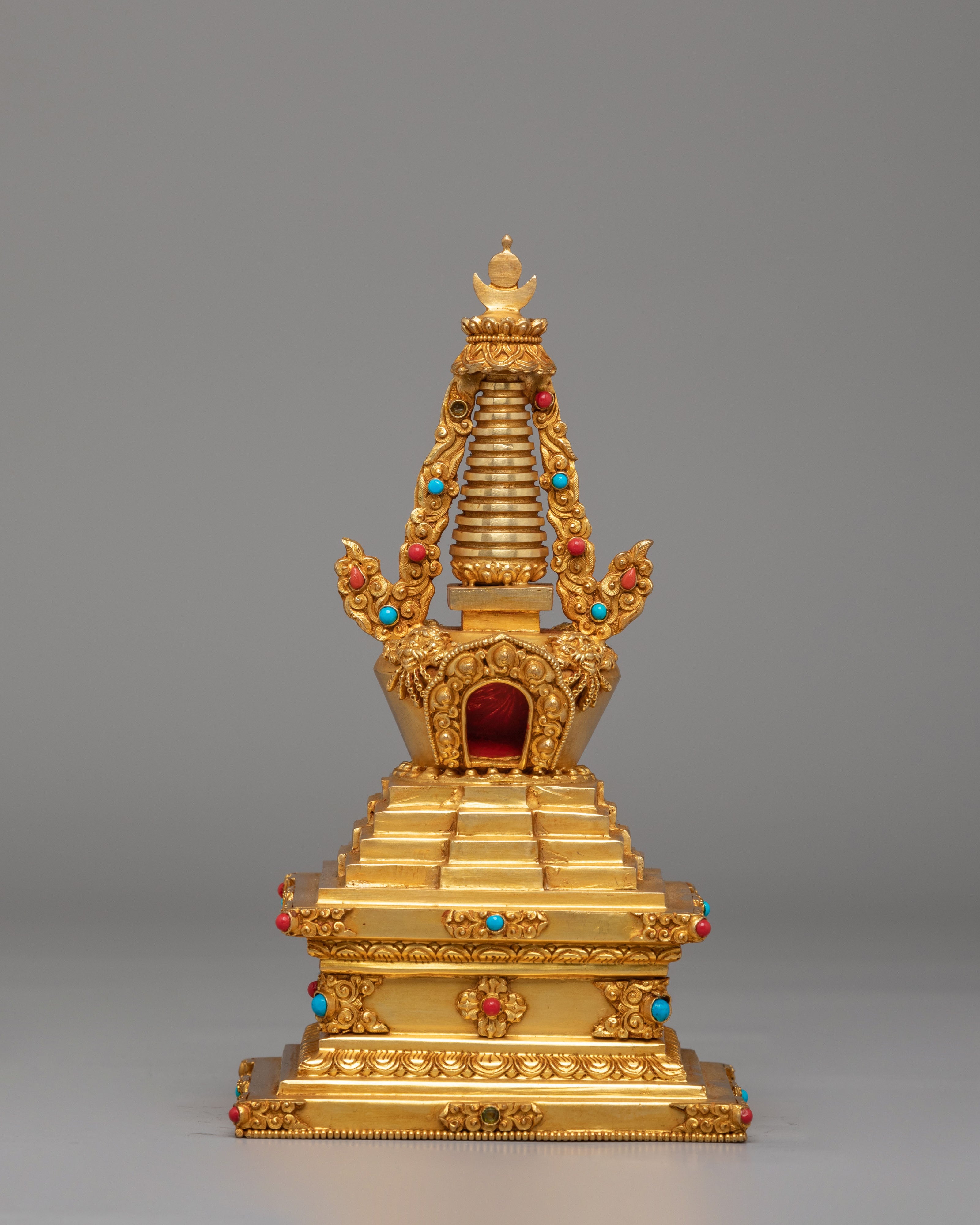 Buddhist Eight Stupa Collection Set | Sacred Ritual Artifact