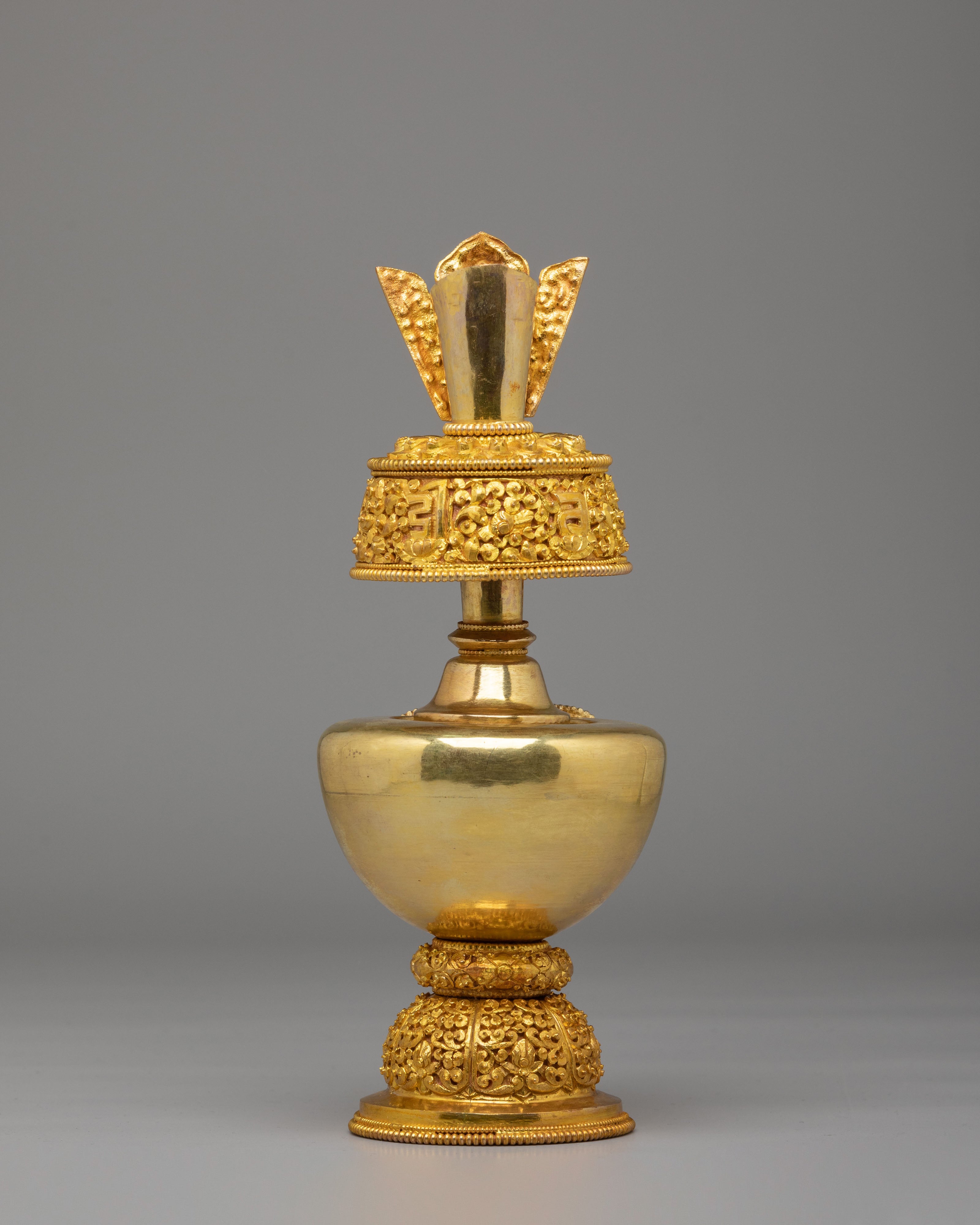 Sacred Ritual Bhumba | Gold Plated Tibetan Bhumba