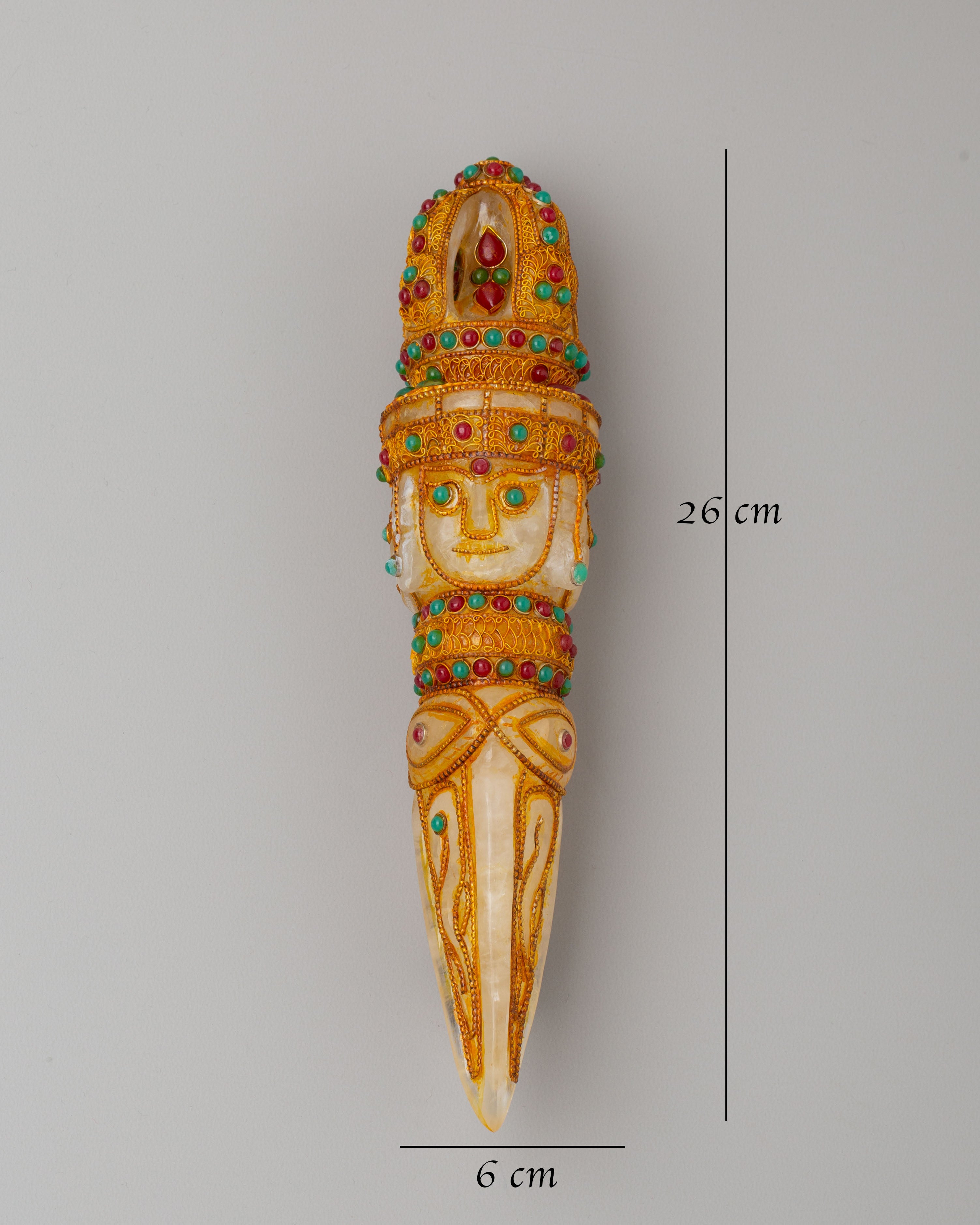 Spiritual Buddhist Ritual Dagger | Tibetan Shrine Object for Protection