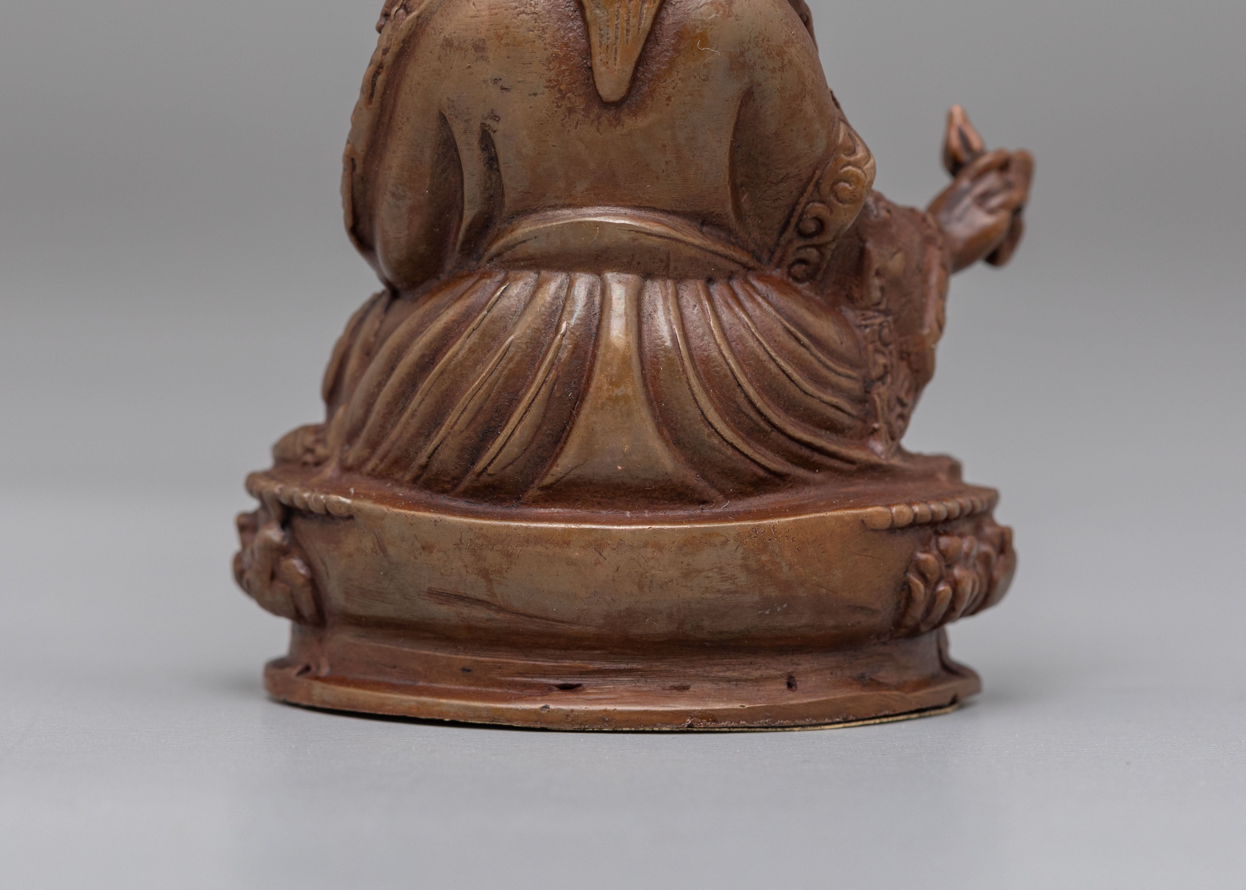 Ritual Guru Rinpoche Statue | Oxidized Copper Spiritual Decor