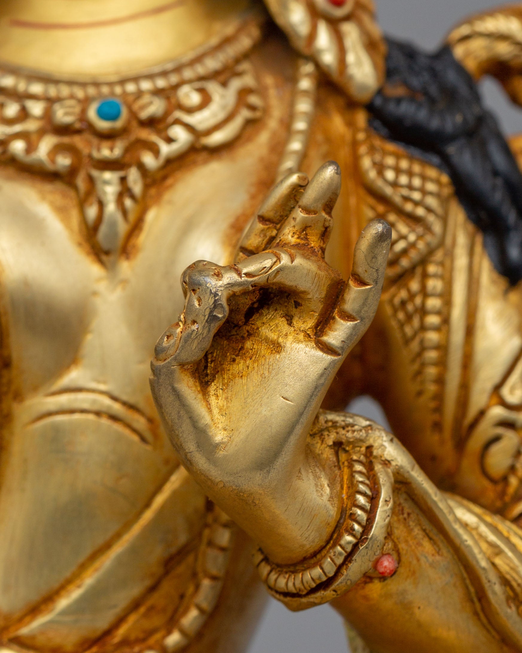 Himalayan Green Tara Statue for Altar | Symbol of Compassion & Protection