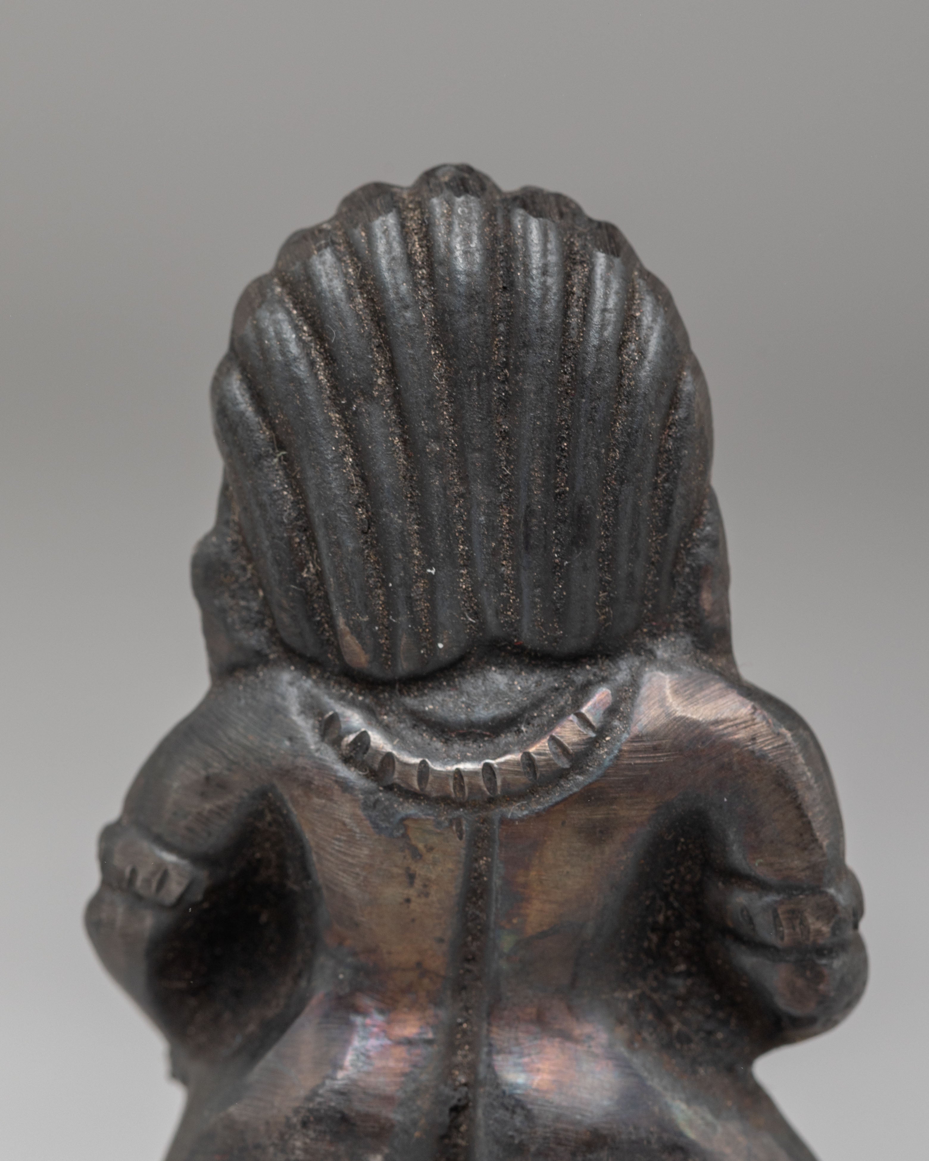 Black Dzambhala Wealth Protector Statue | Tibetan Iron Sculpture