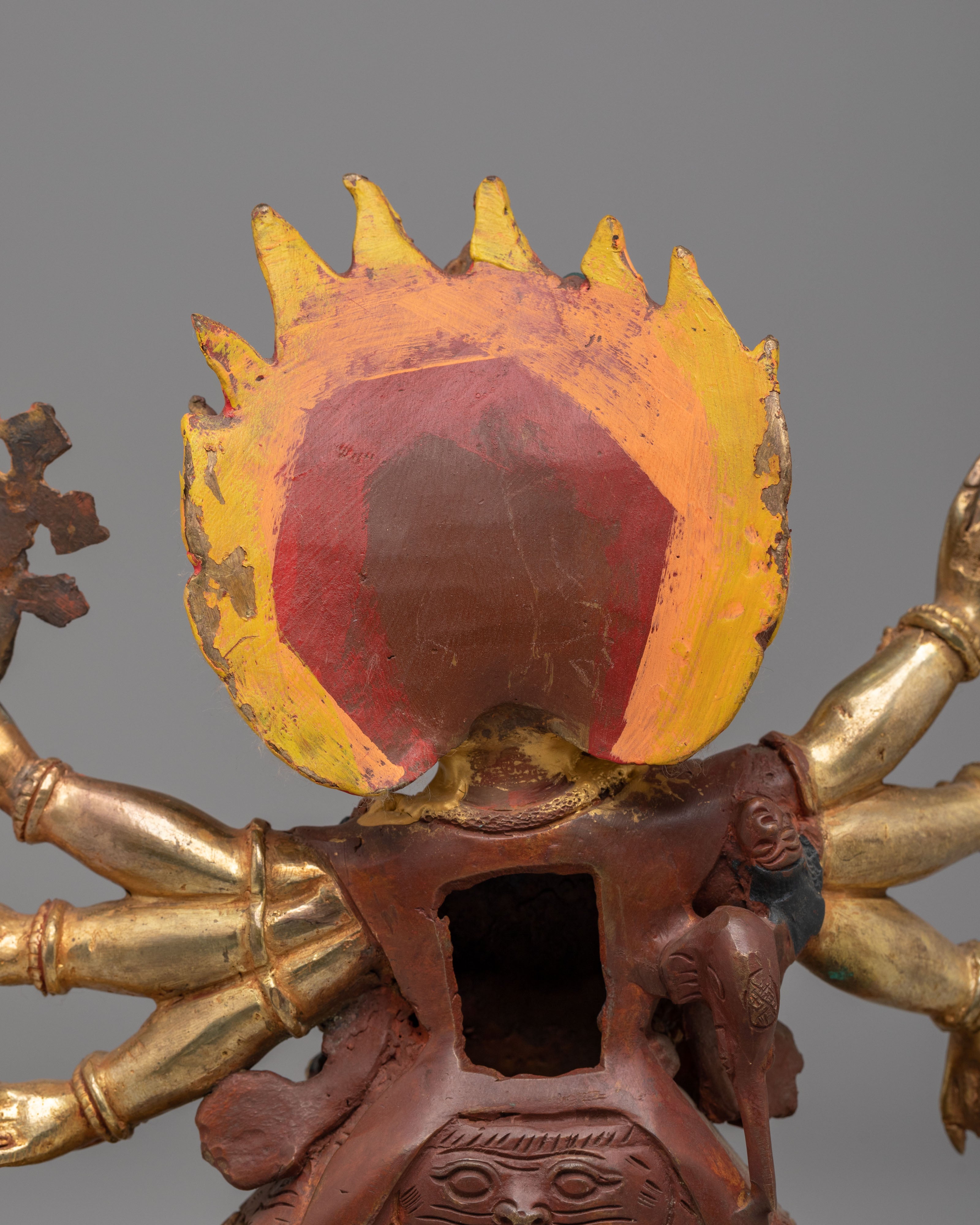 Six Armed Mahakala Statue for Protection | Wrathful Deity