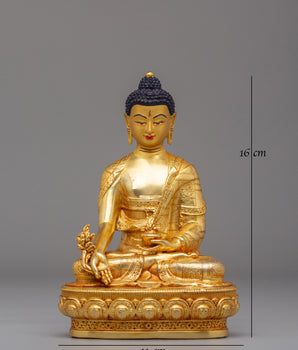 Handmade Medicine Buddha Buddhist Statue | Healing & Spiritual Decor