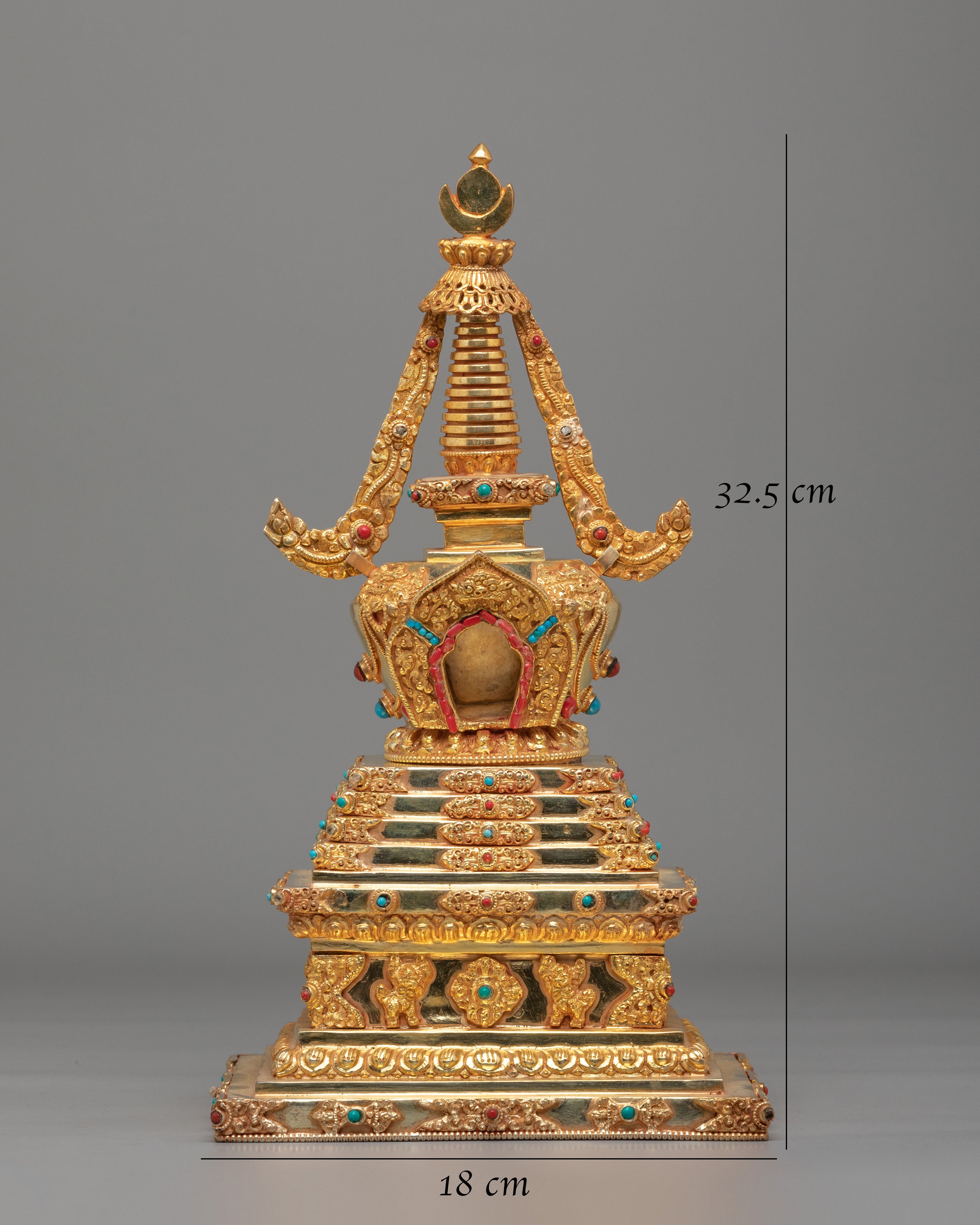 Handcrafted Enlightenment Chorten Stupa | Tibetan Spiritual Symbol