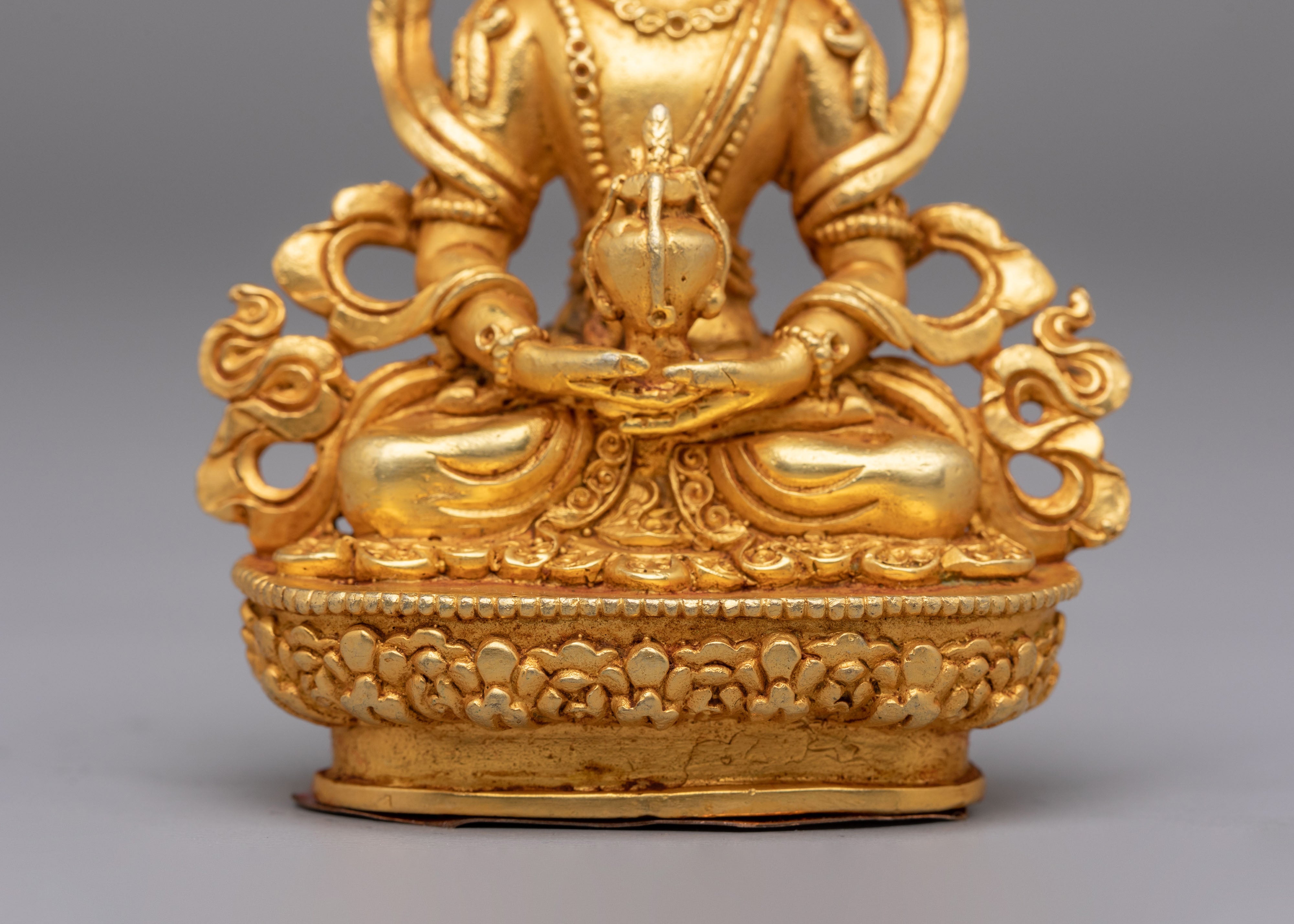 Sacred Amitayus Long Life Buddha Statue | Handmade Tibetan Sculpture