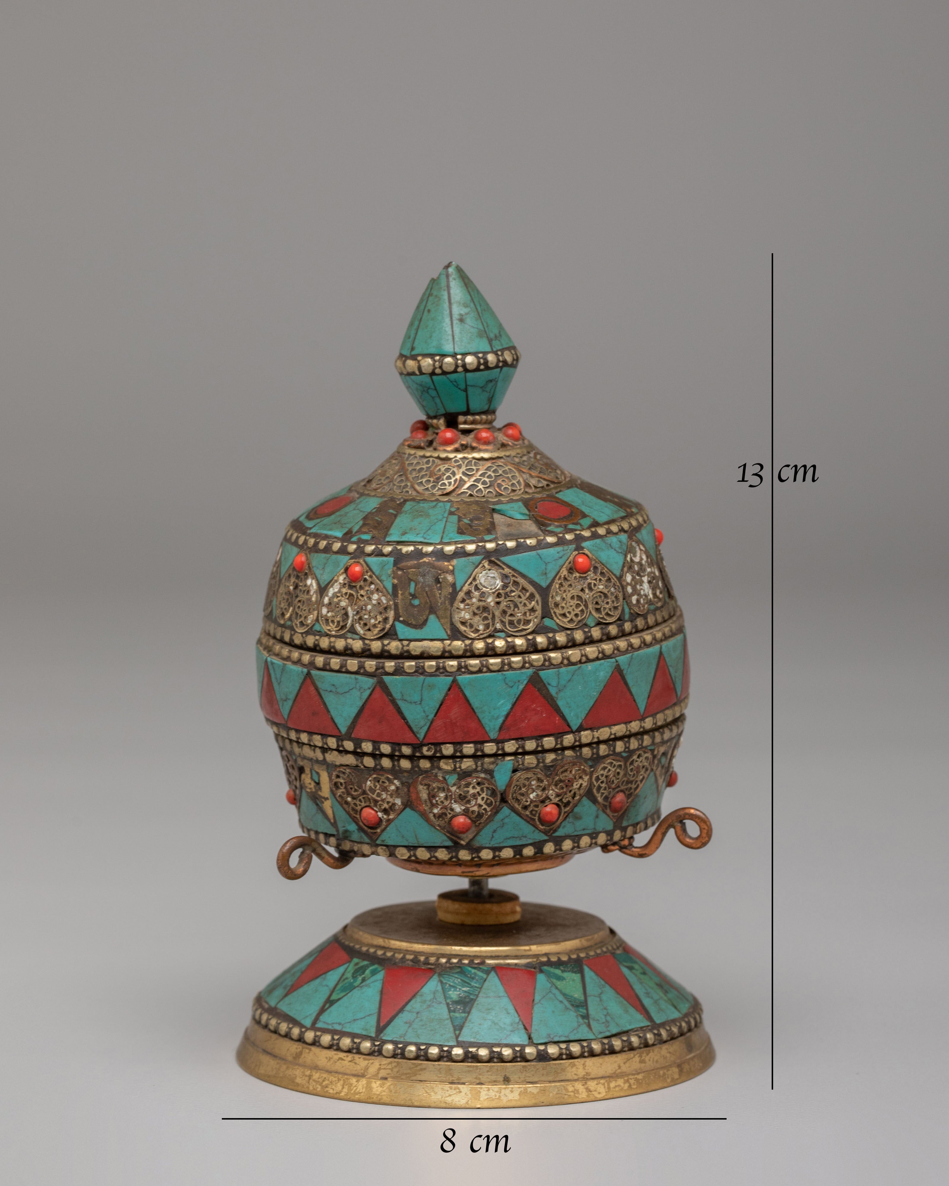 Sacred Handcrafted Prayer Wheel | Tibetan Mantra Wheel for Meditation & Healing