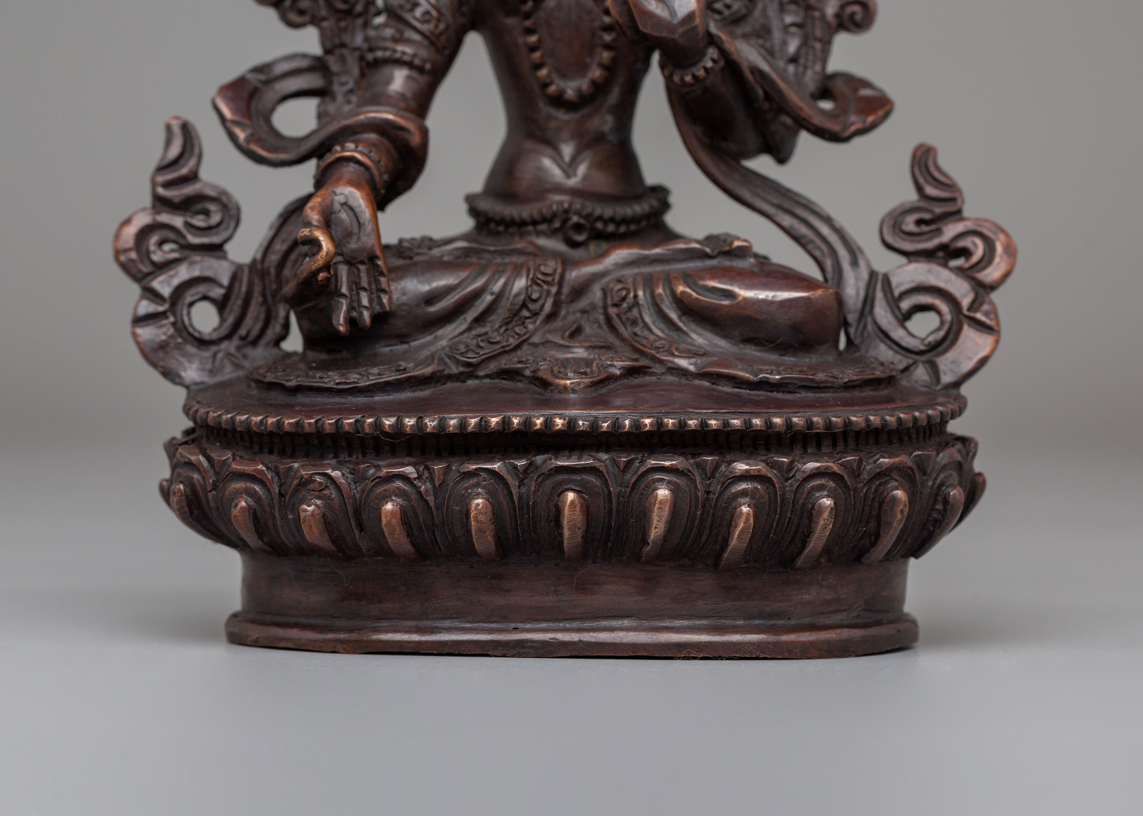 Himalayan White Tara Buddhist Statue | Tibetan Goddess of Compassion