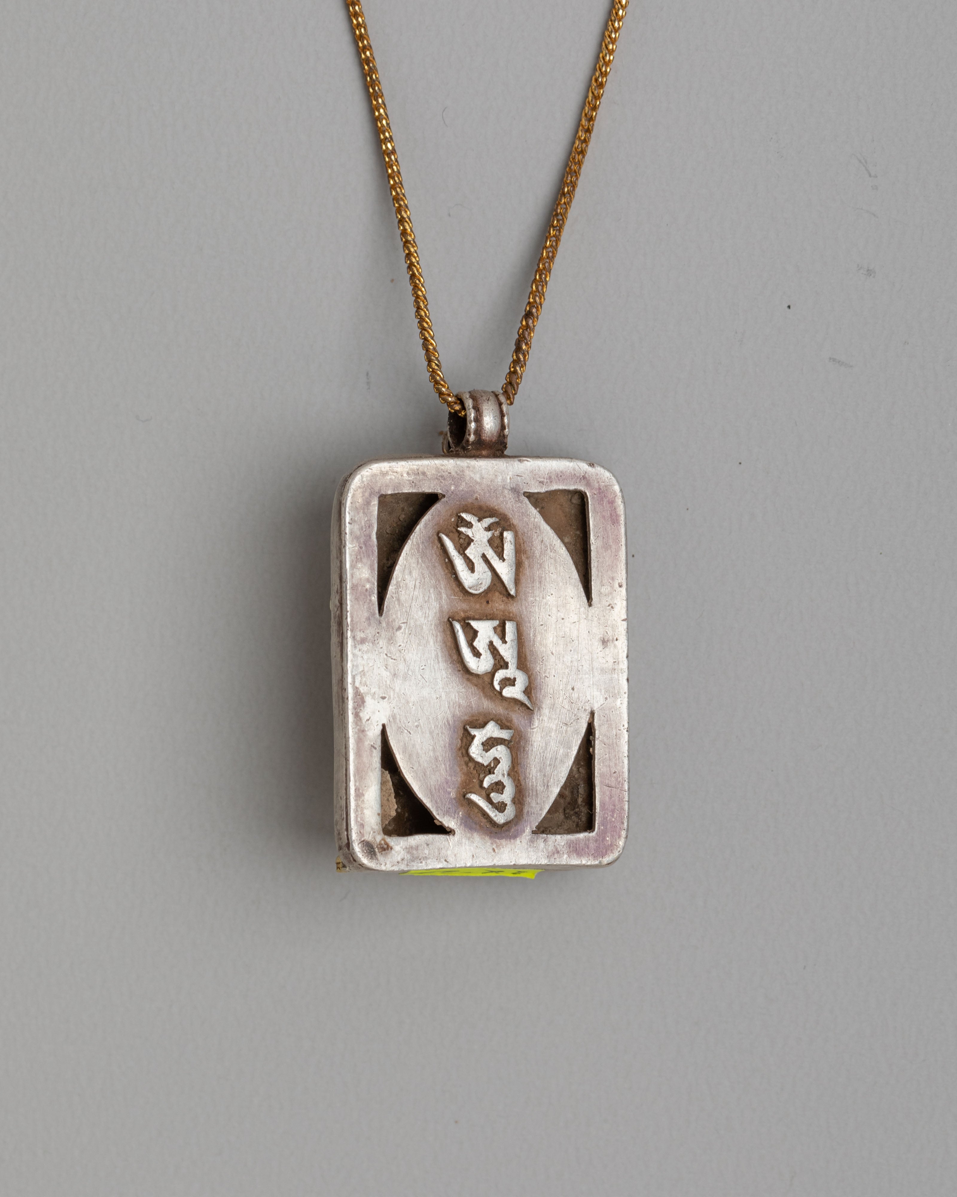 Buddhist Maitreya Locket | 92.5 Sterling Silver Fire Gilt Pendant