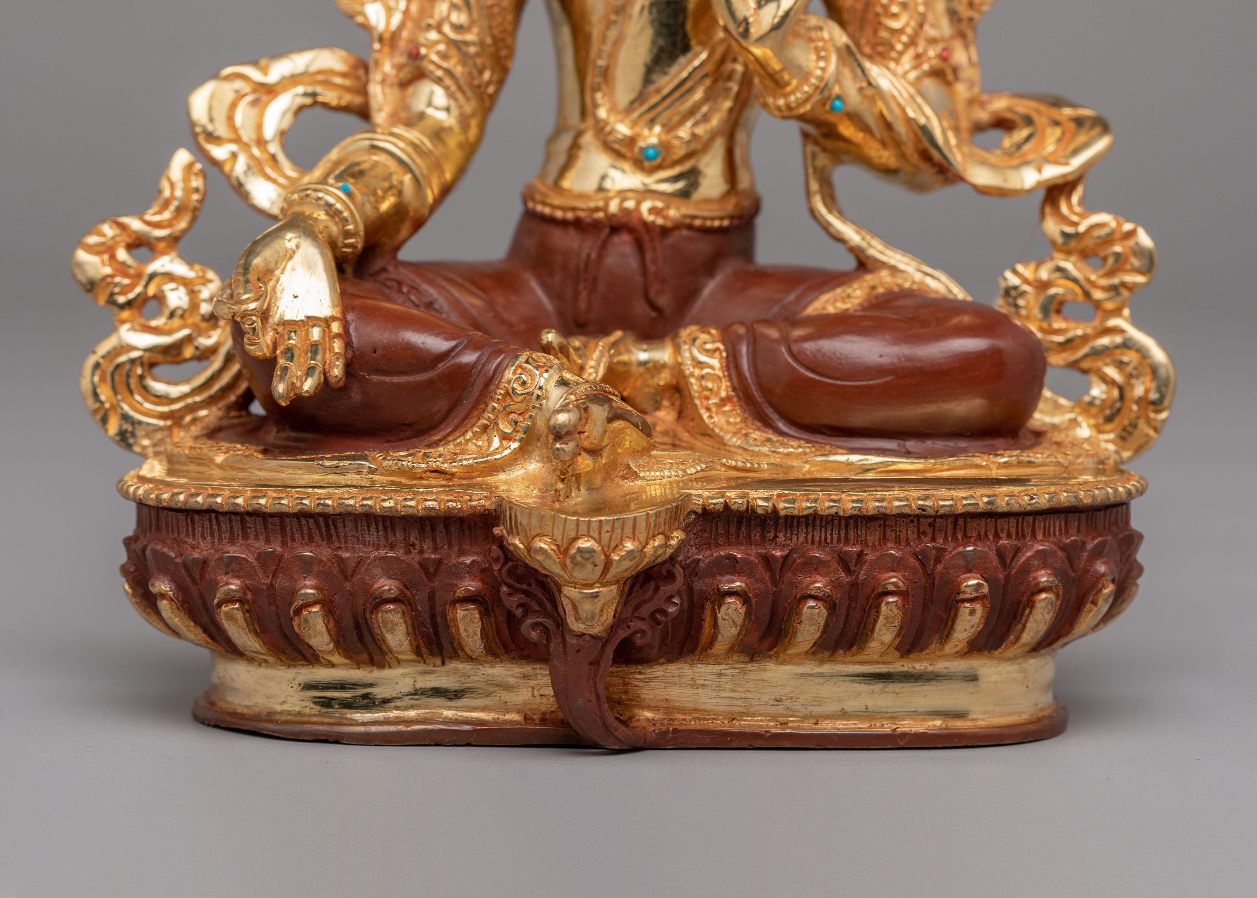 Handmade Spiritual Shyama Tara Statue | Green Tara Figurine for Meditation