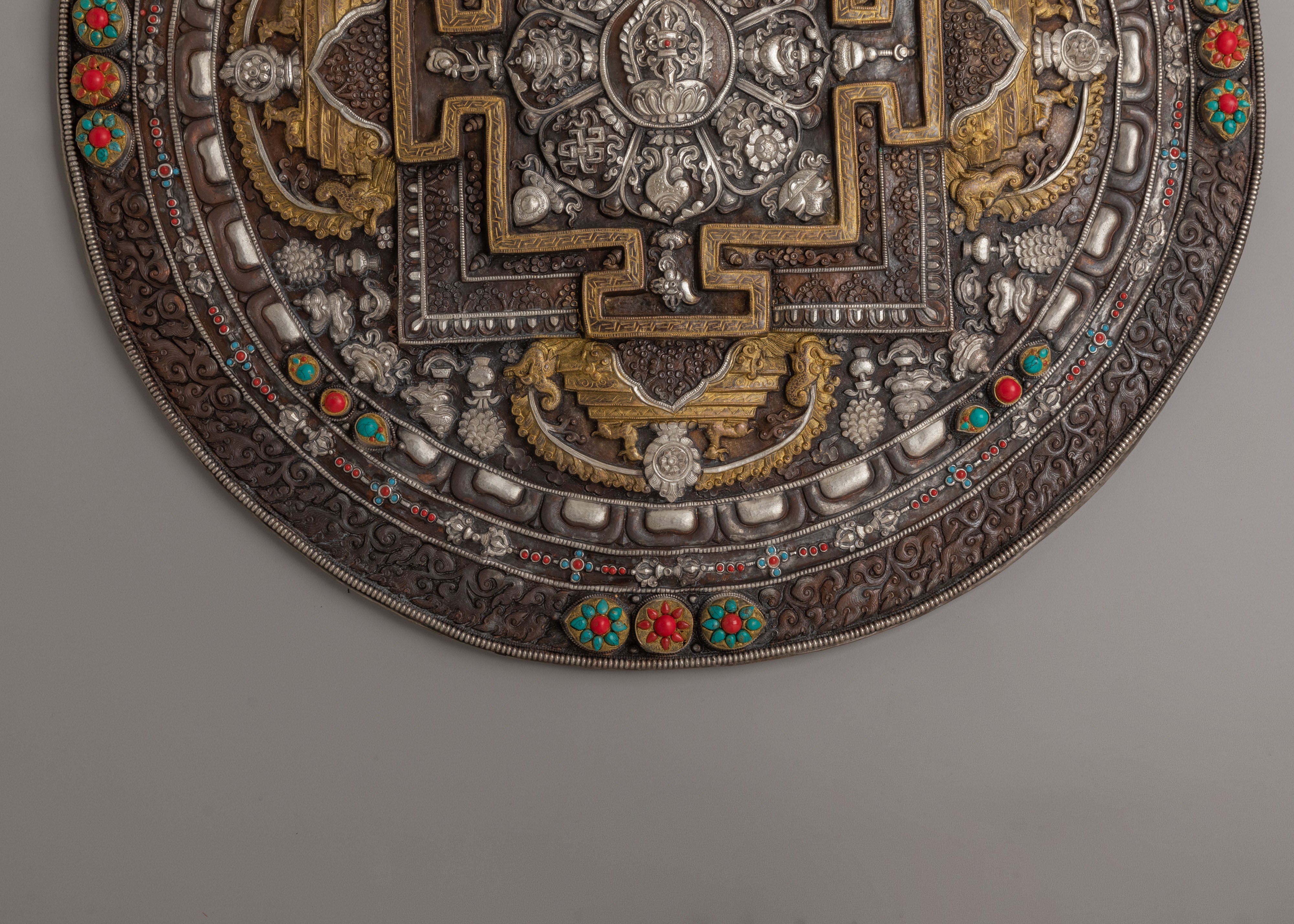 Tibetan Sacred Wall Hanging | Spiritual Home Decor for Meditation and Ritual Practices