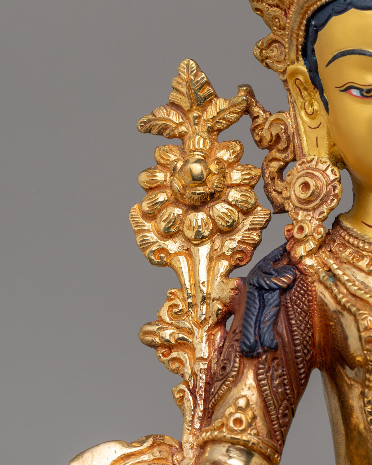 Spiritual Green Tara Protection Figure | Tibetan Statue for Meditation