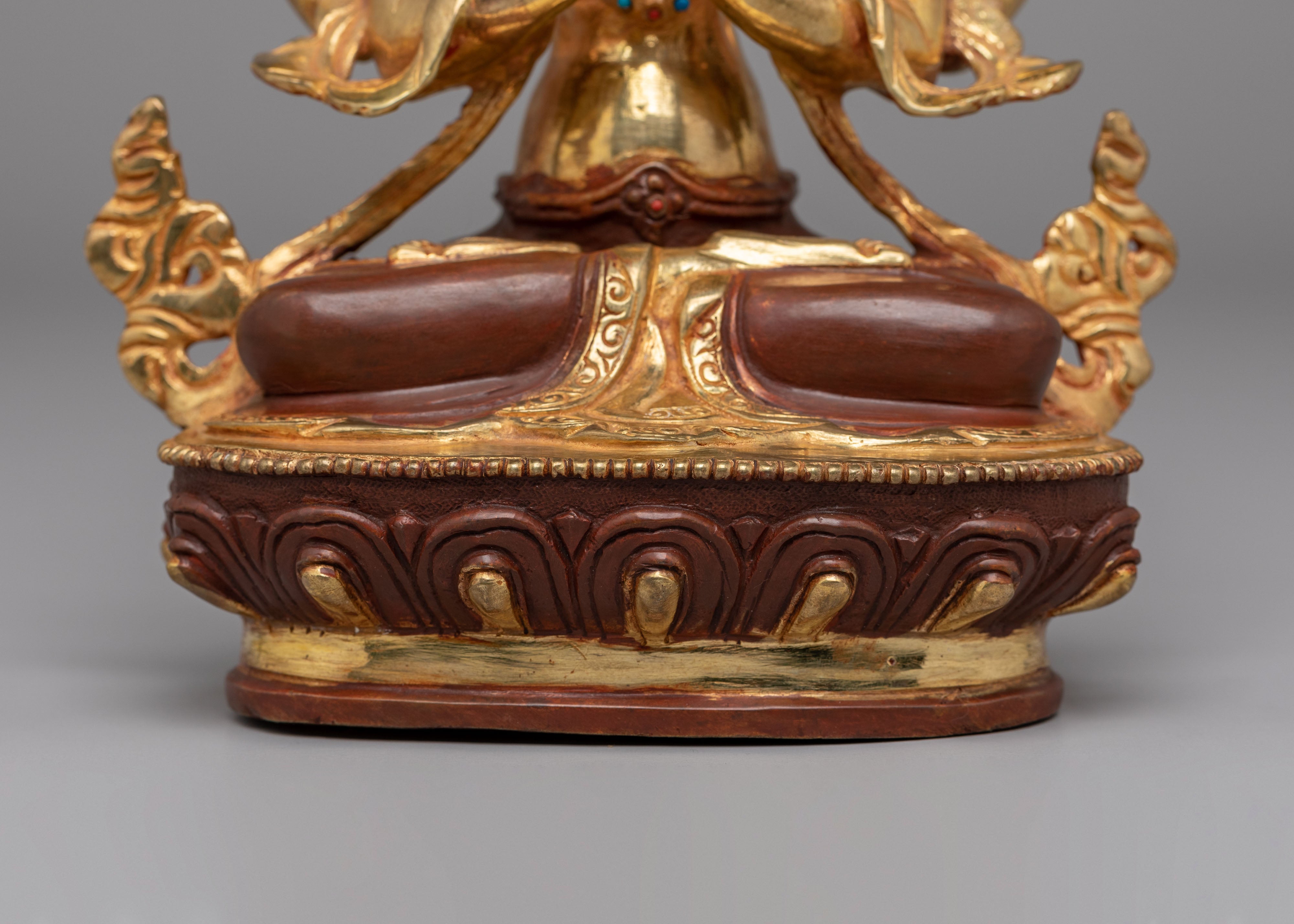 Handmade Chenrezig Deity Statue | Tibetan Bodhisattva of Compassion