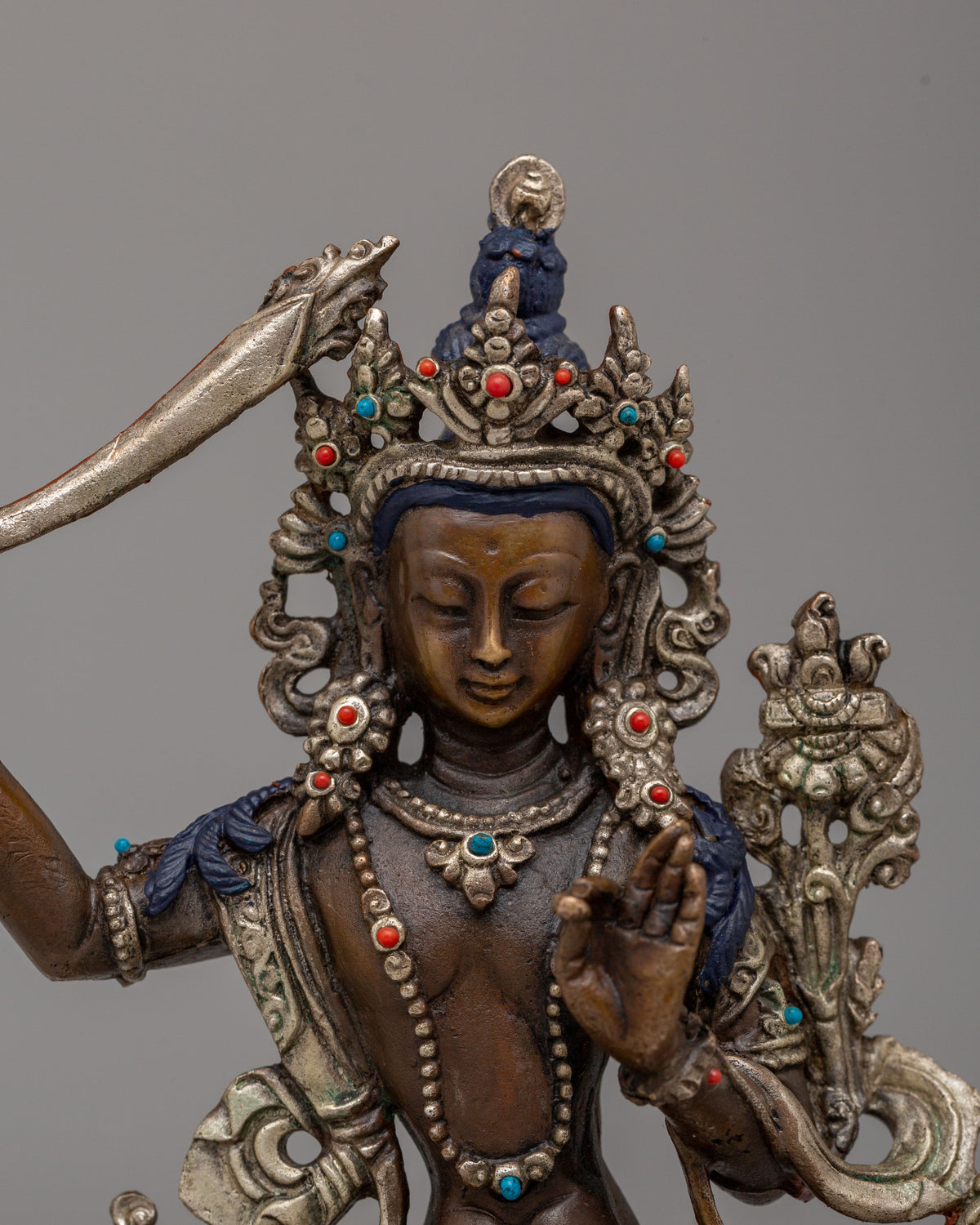Tibetan Manjushri Sword of Wisdom Statue | Symbol of Enlightenment