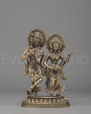 Divine Krishna and Radha Statue