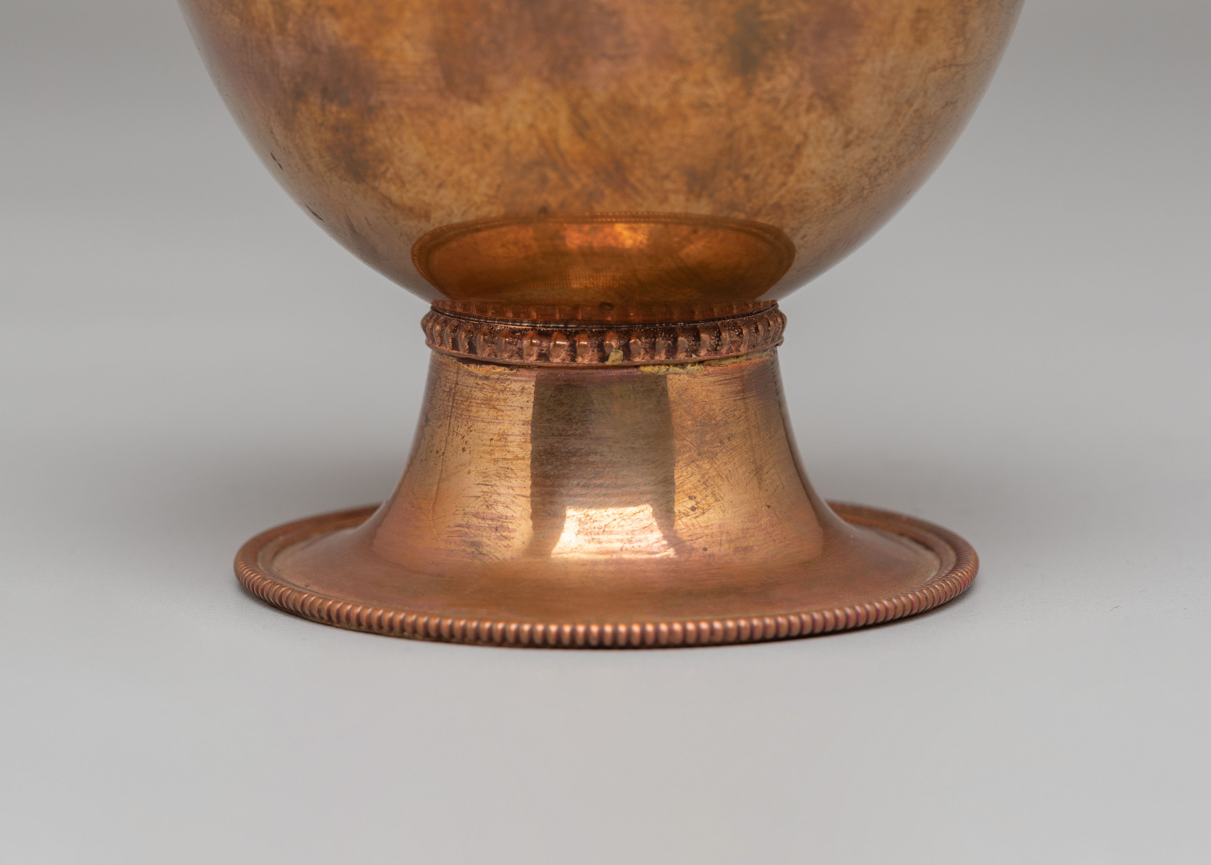 Sacred Rice Pot Vessel | Copper Buddhist Offering Container