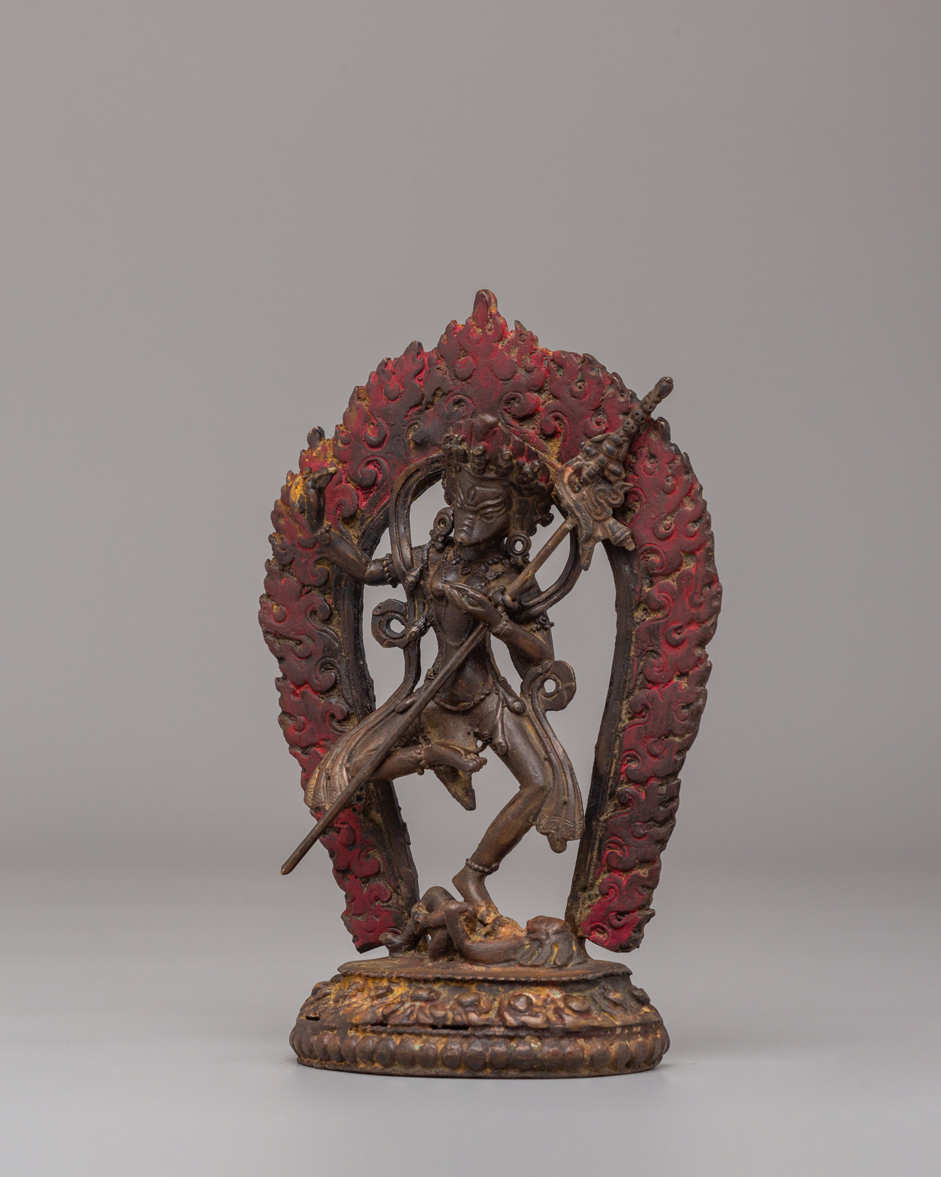 Simhamukha Statue for Spiritual Practice | Lion-Headed Deity Figurine