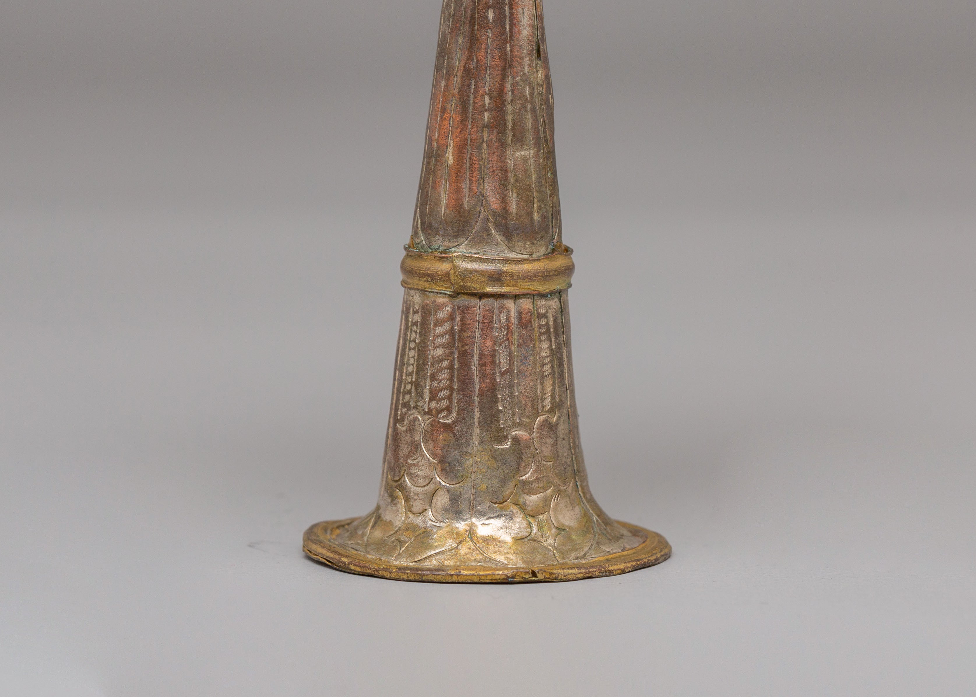 Handmade Tibetan Ritual Serkyem | Copper Buddhist Offering Vessel