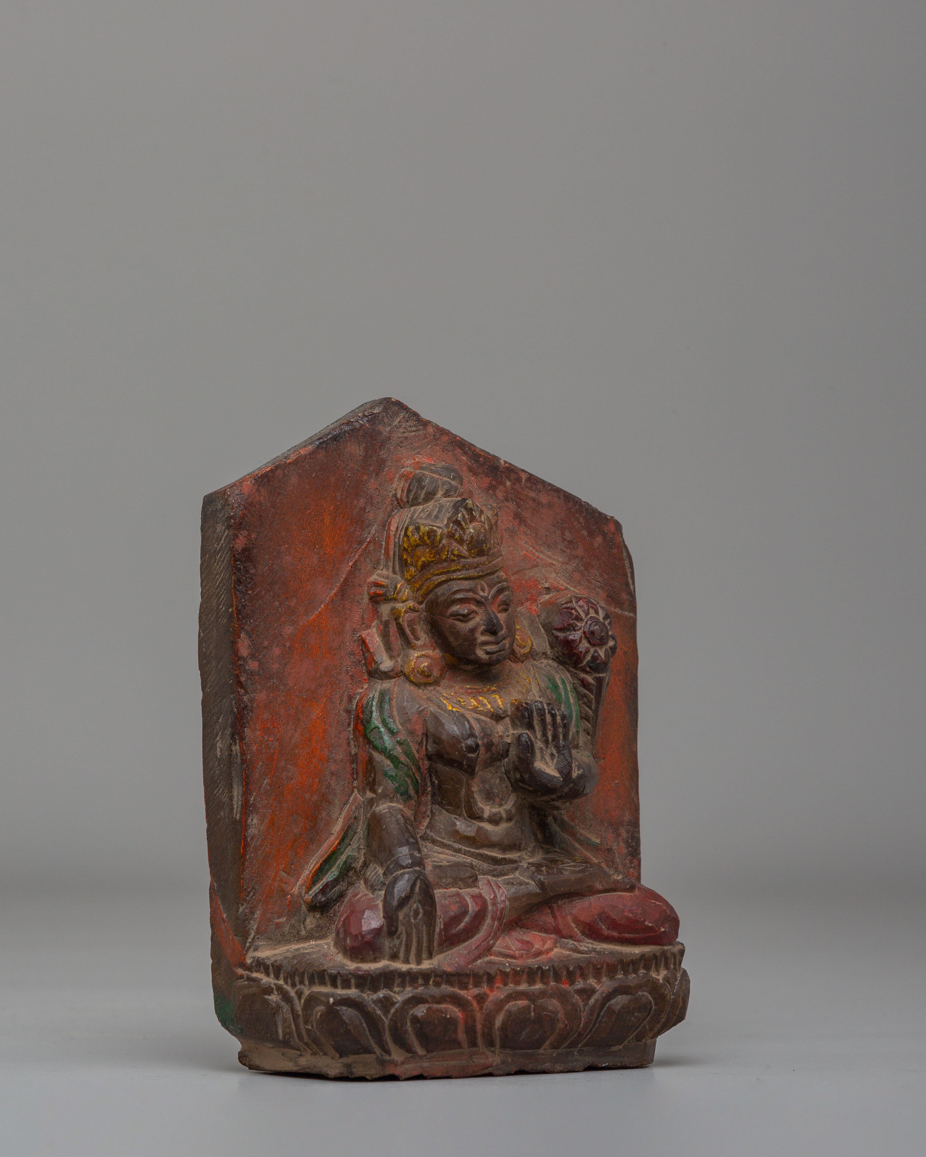 Tibetan White Tara Figurine | Buddhist Healing Deity Art