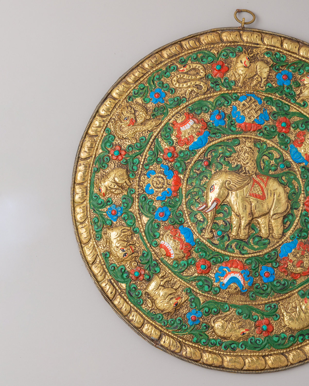 Tibetan Four Harmonious Friends Wall Hanging | Handcrafted Buddhist Decor