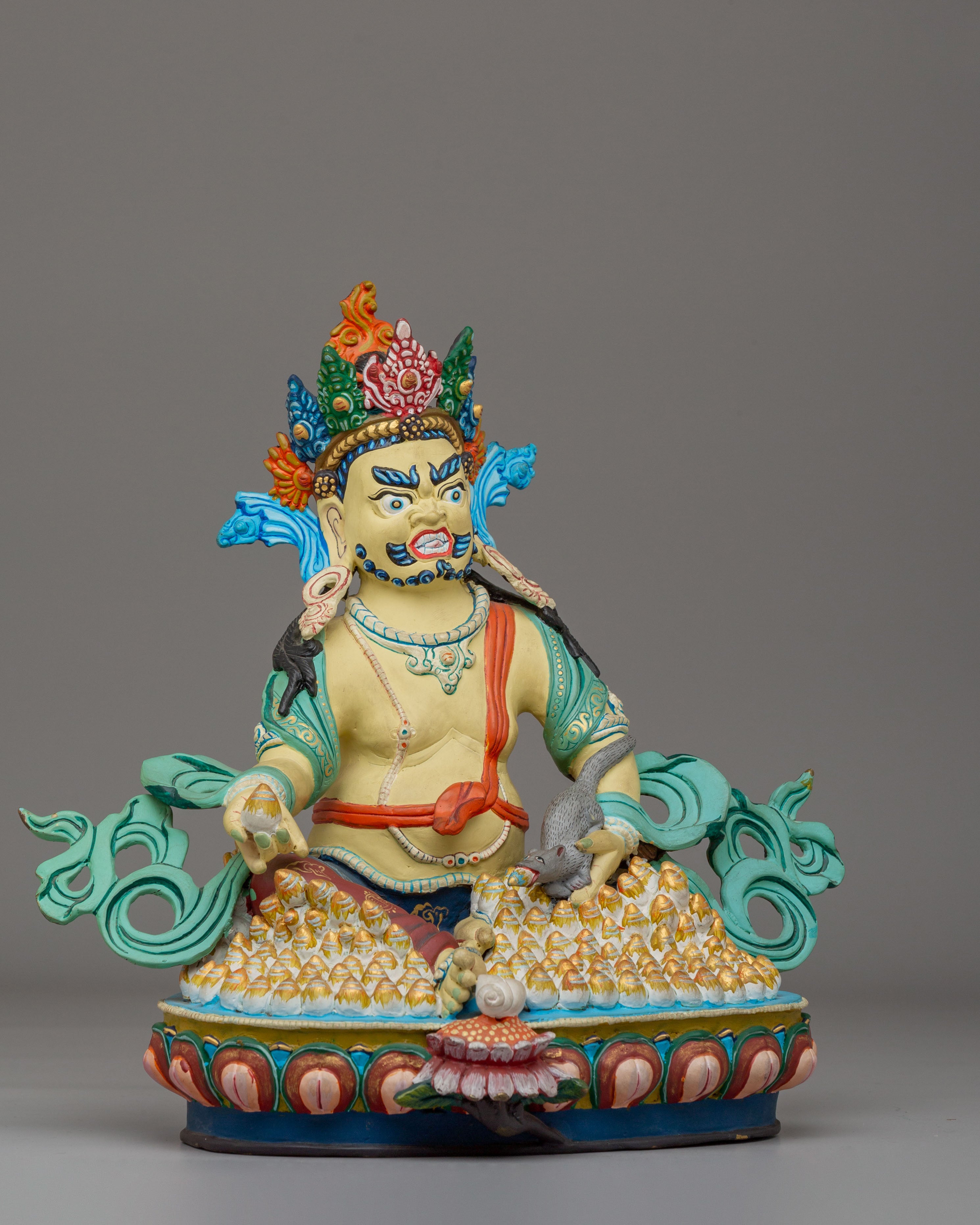 Handmade Dzambhala Buddhist Statue | Wealth Deity Figurine