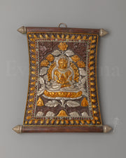 Amitayus Buddha Metal Thangka 