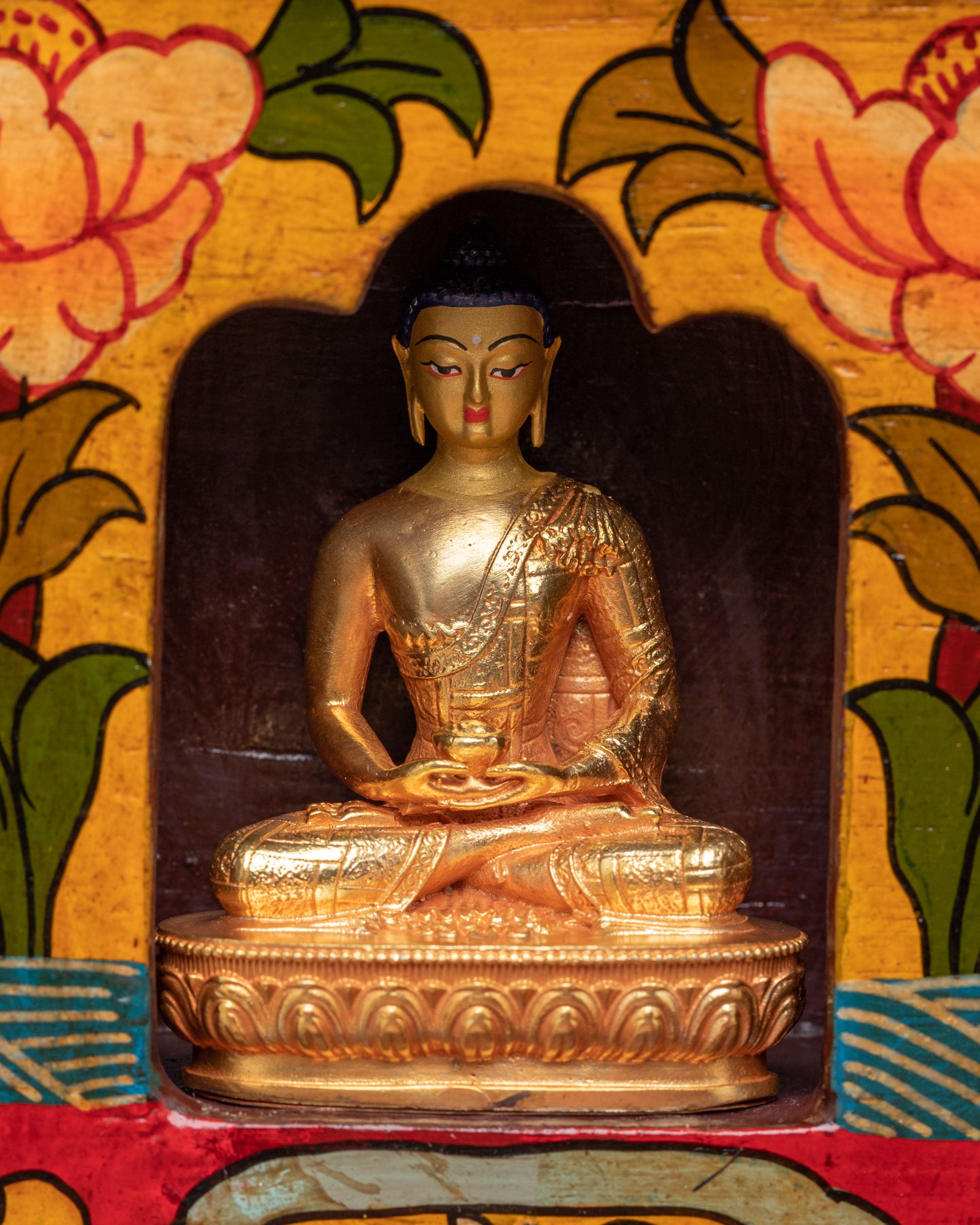 Spiritual Altar Box with Statue | Sacred Decor for Meditation & Rituals